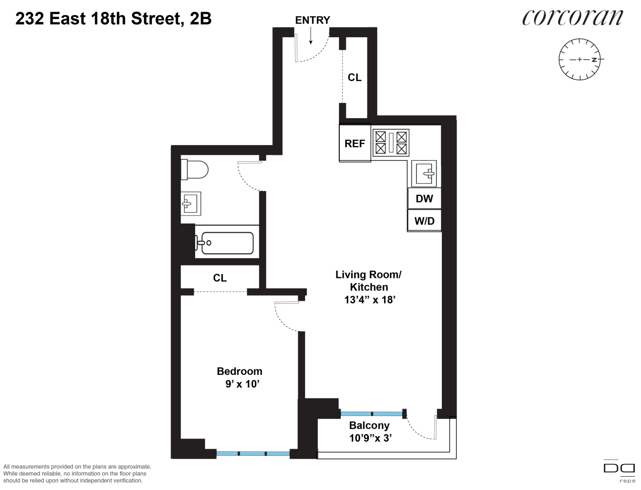 232 E 18TH Street, New York, NY 11226, 1 Bedroom Bedrooms, 3 Rooms Rooms,1 BathroomBathrooms,Residential,For Sale,PARK WEST,18TH,RPLU-33422968171