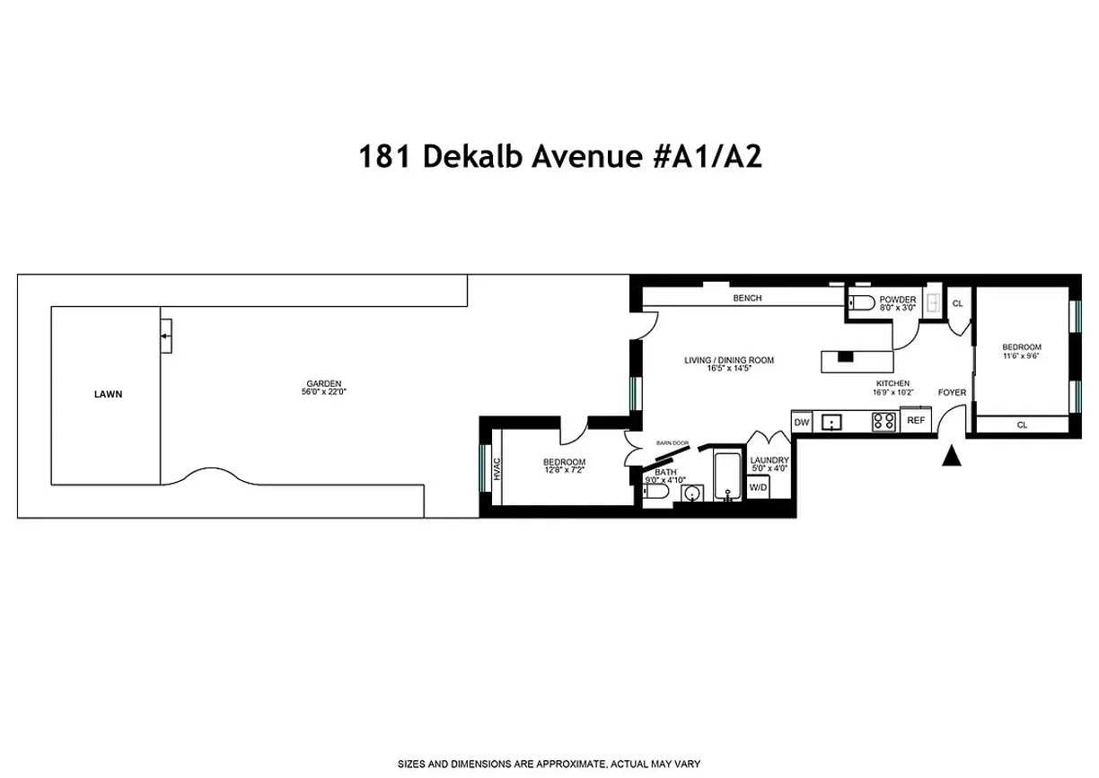Floorplan for 181 Dekalb Avenue, A1A2