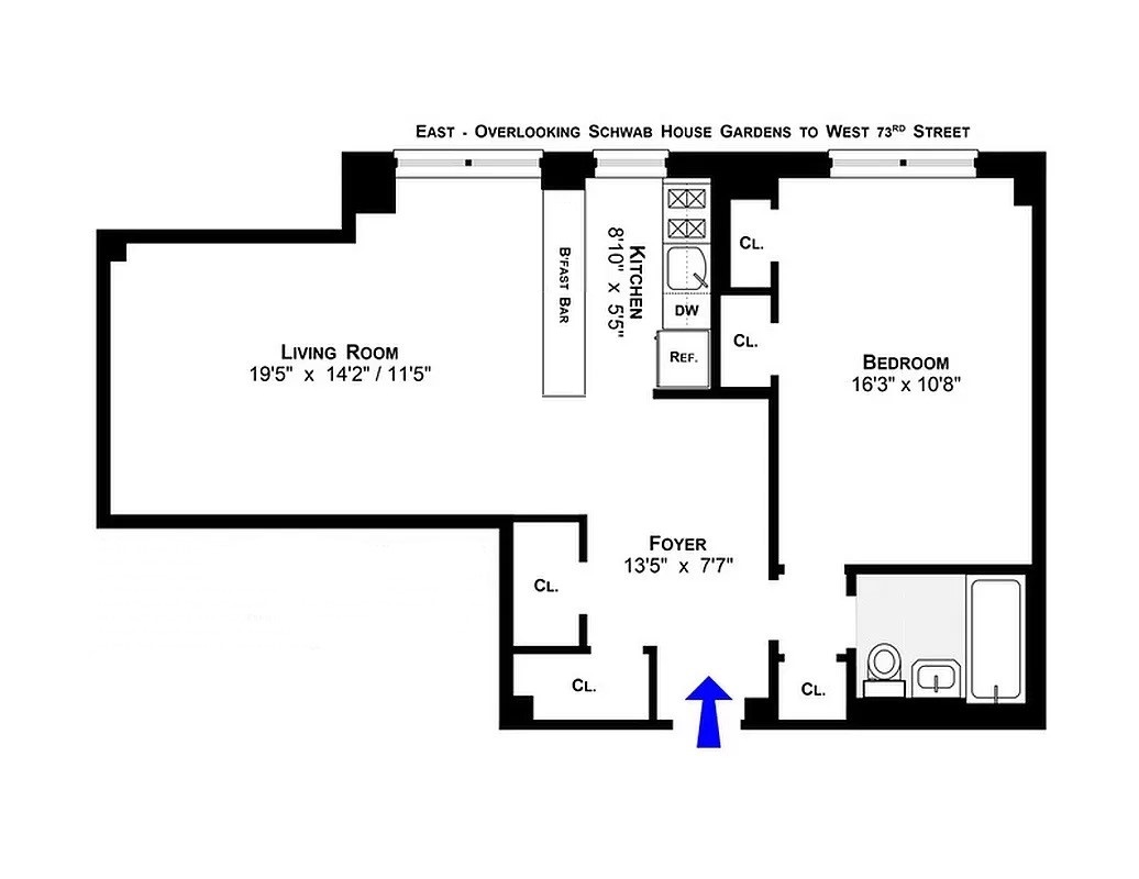 Floorplan for 11 Riverside Drive, 13OW
