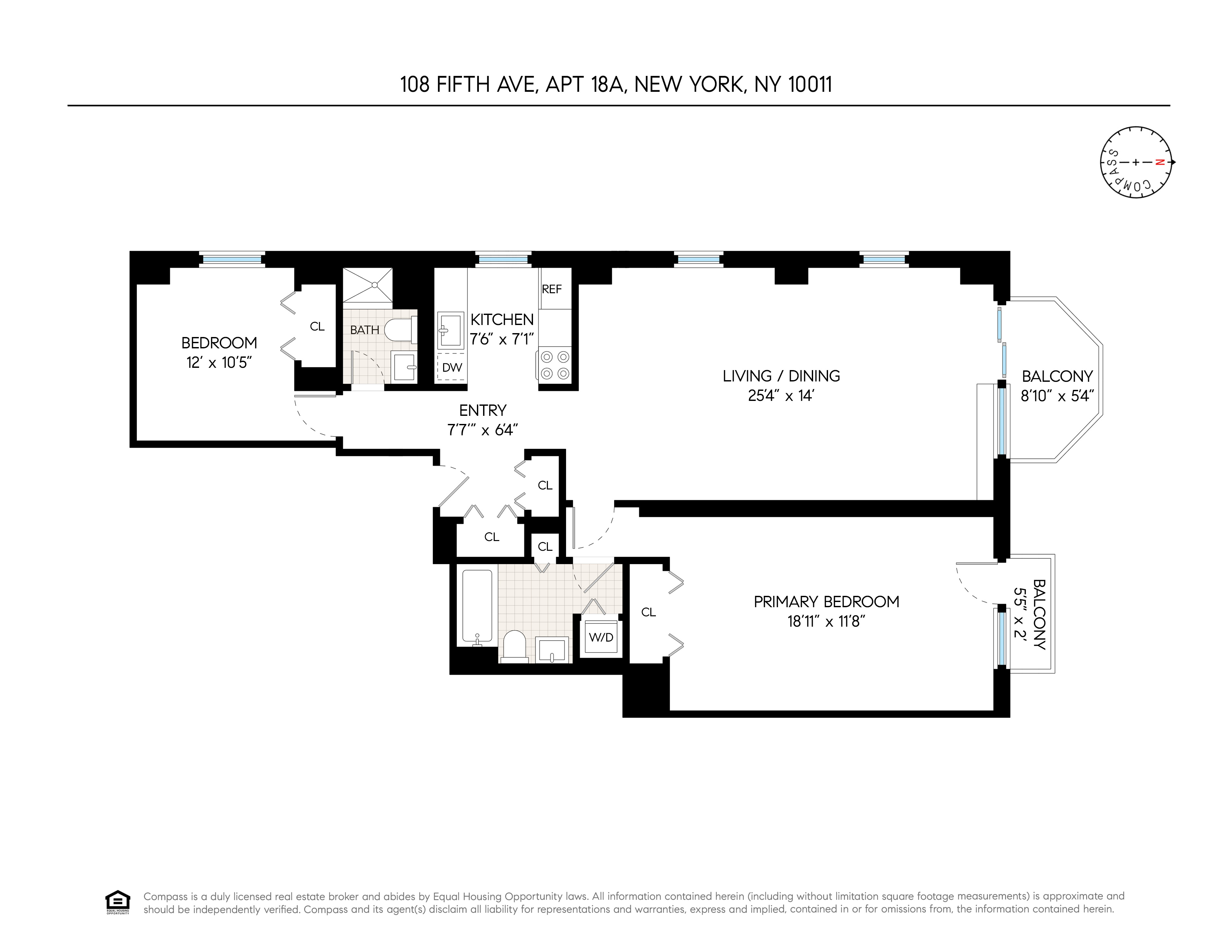 Floorplan for 108 5th Avenue, 18A