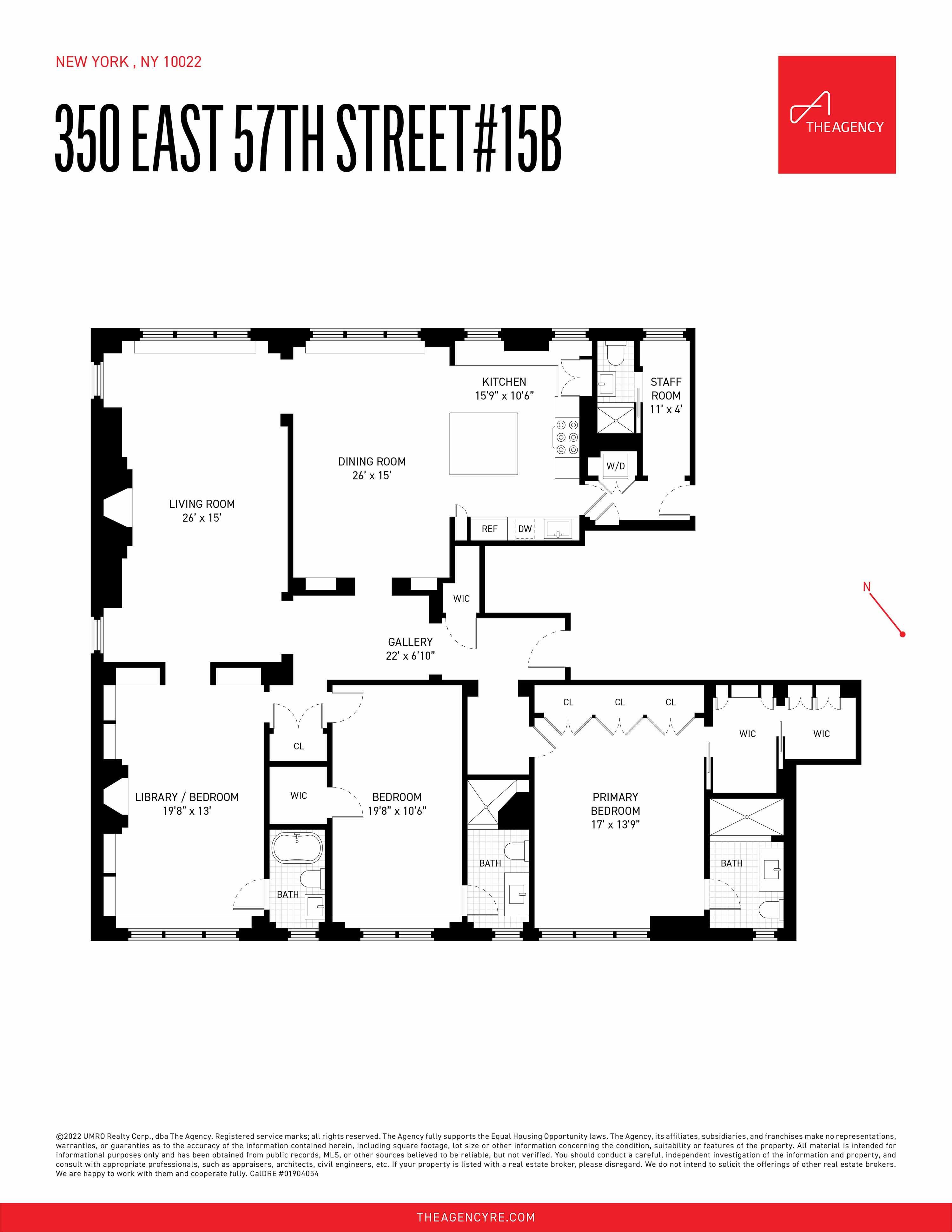 Floorplan for 350 East 57th Street, 15-B