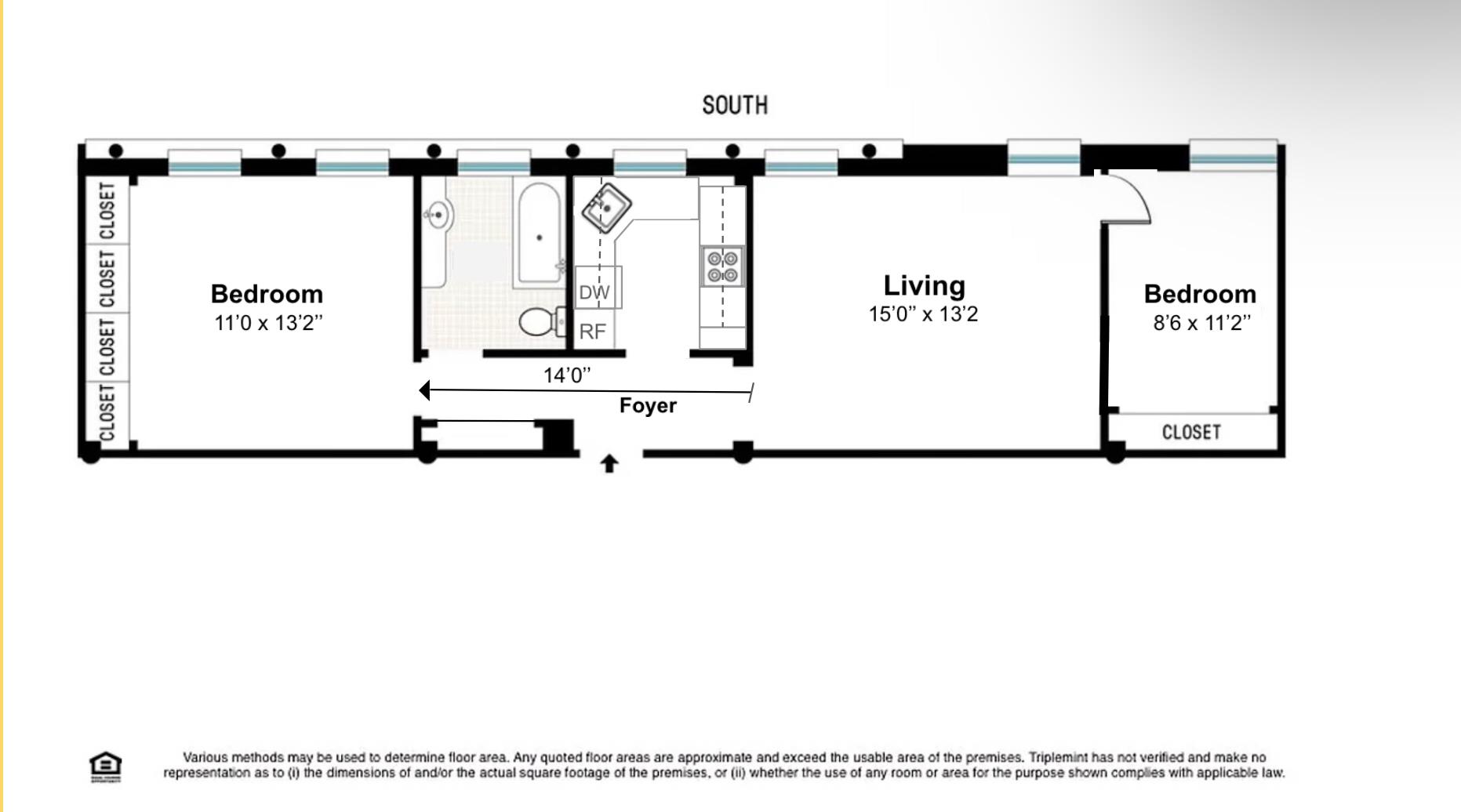 Floorplan for 57 West 58th Street, 9-E