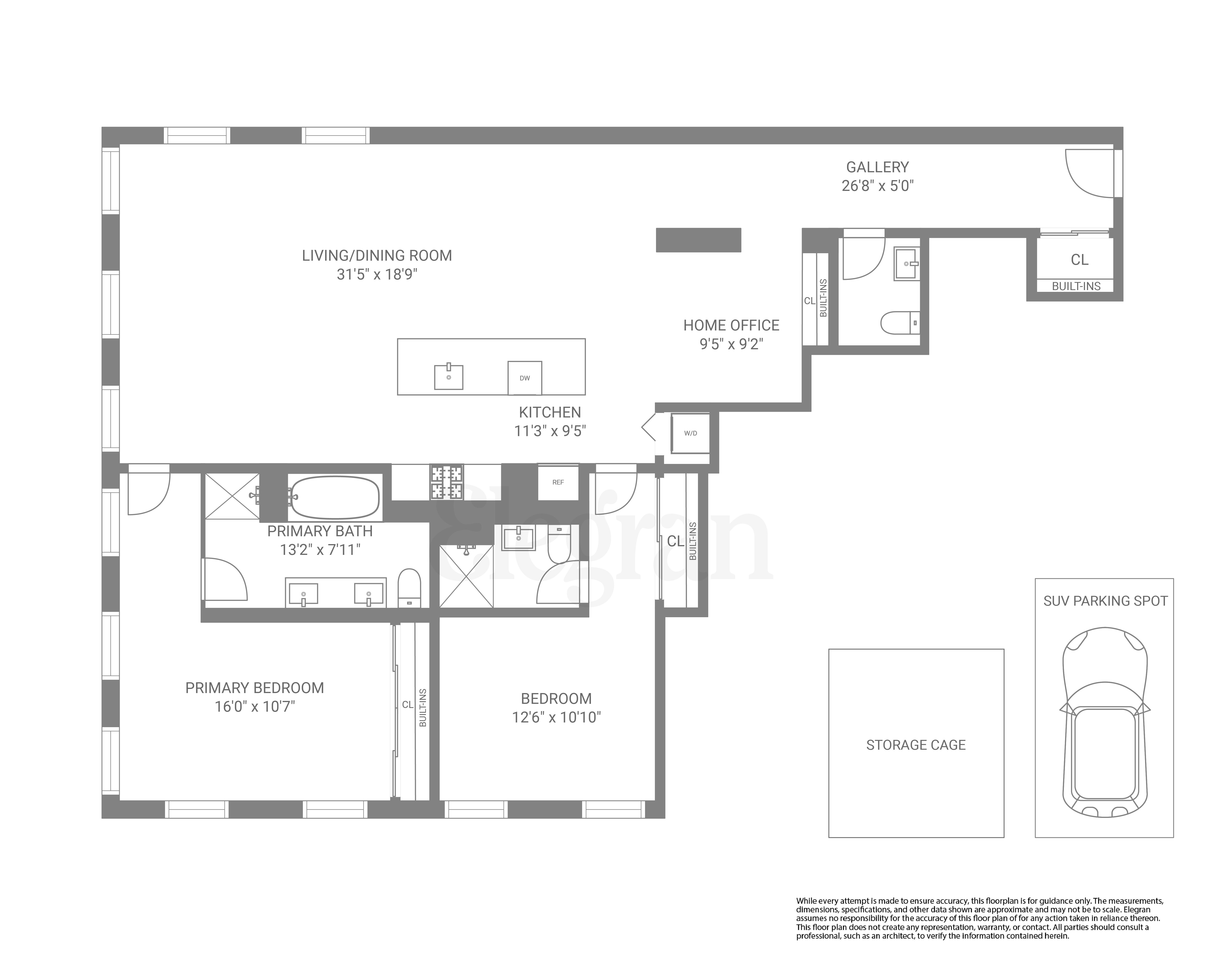 Floorplan for 1 York Street, 4-F