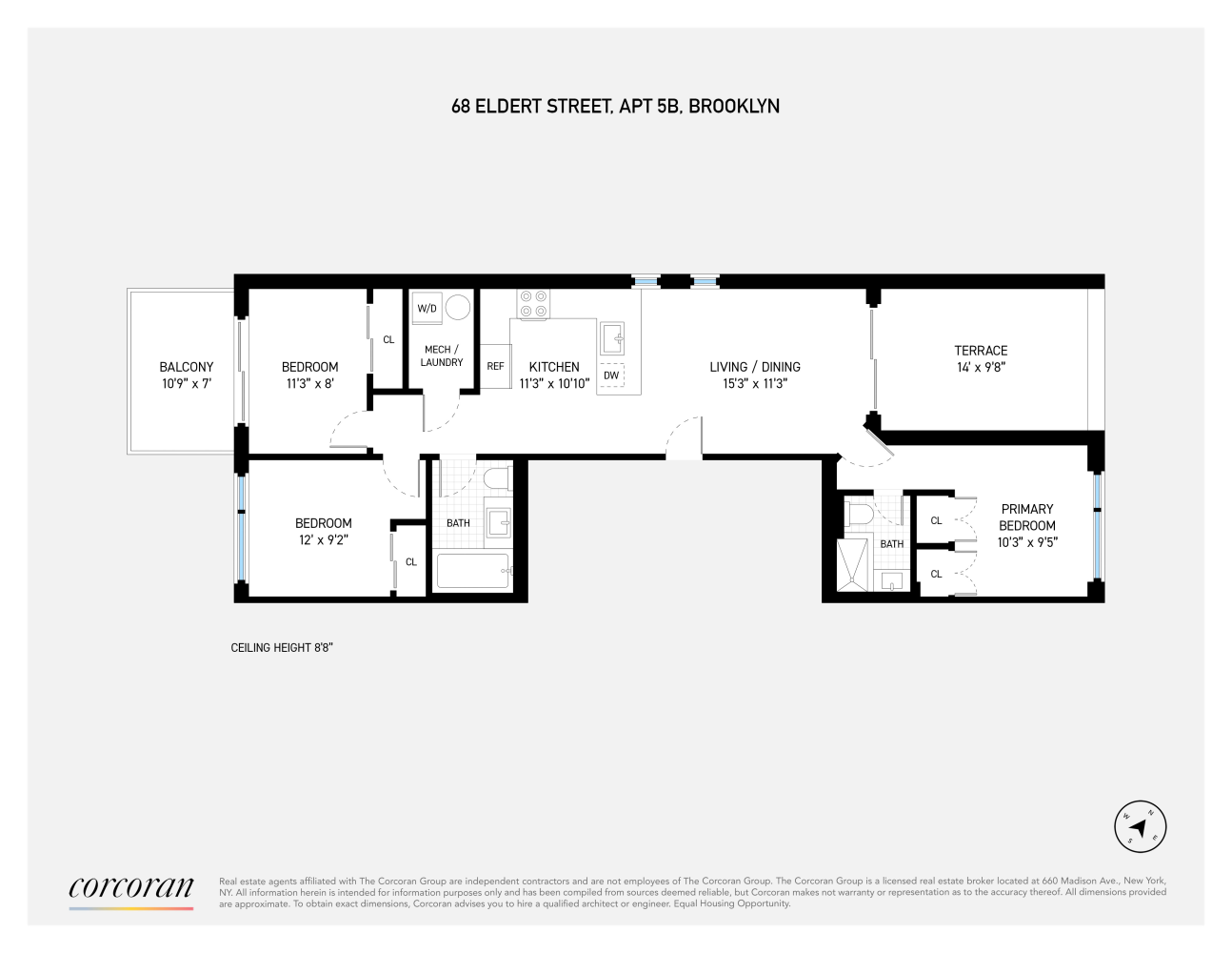 Floorplan for 68 Eldert Street, PH