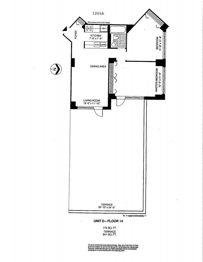 Floorplan for 377 Rector Place, 14D