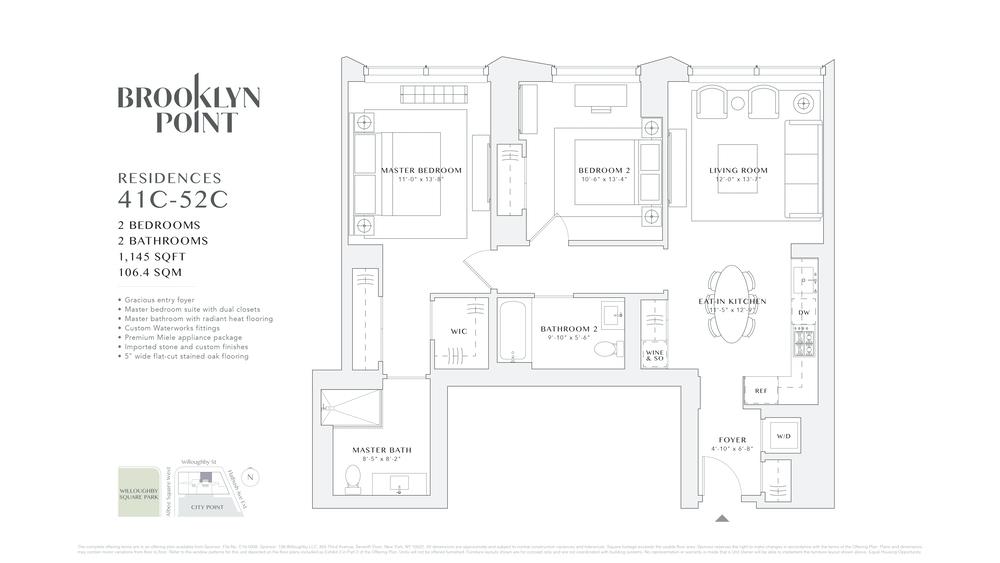 Floorplan for 138 Willoughby Street, 50-C