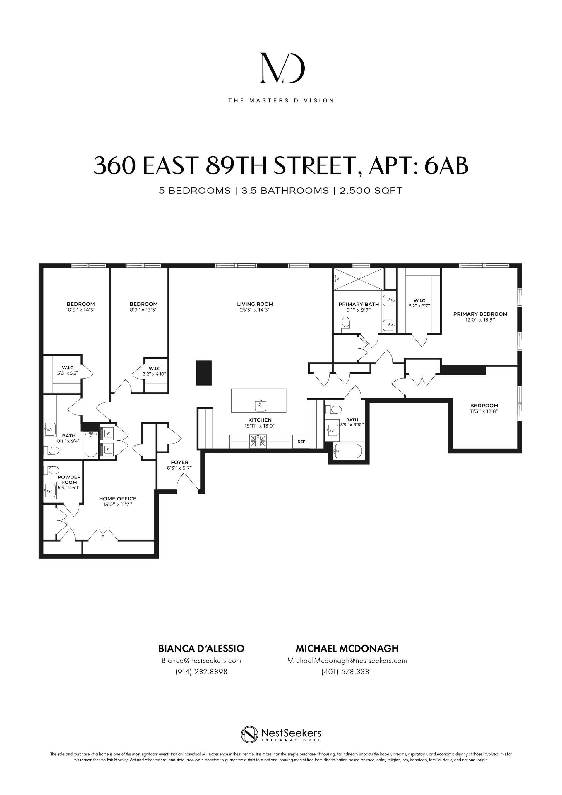 Floorplan for 360 East 89th Street, 6-AB