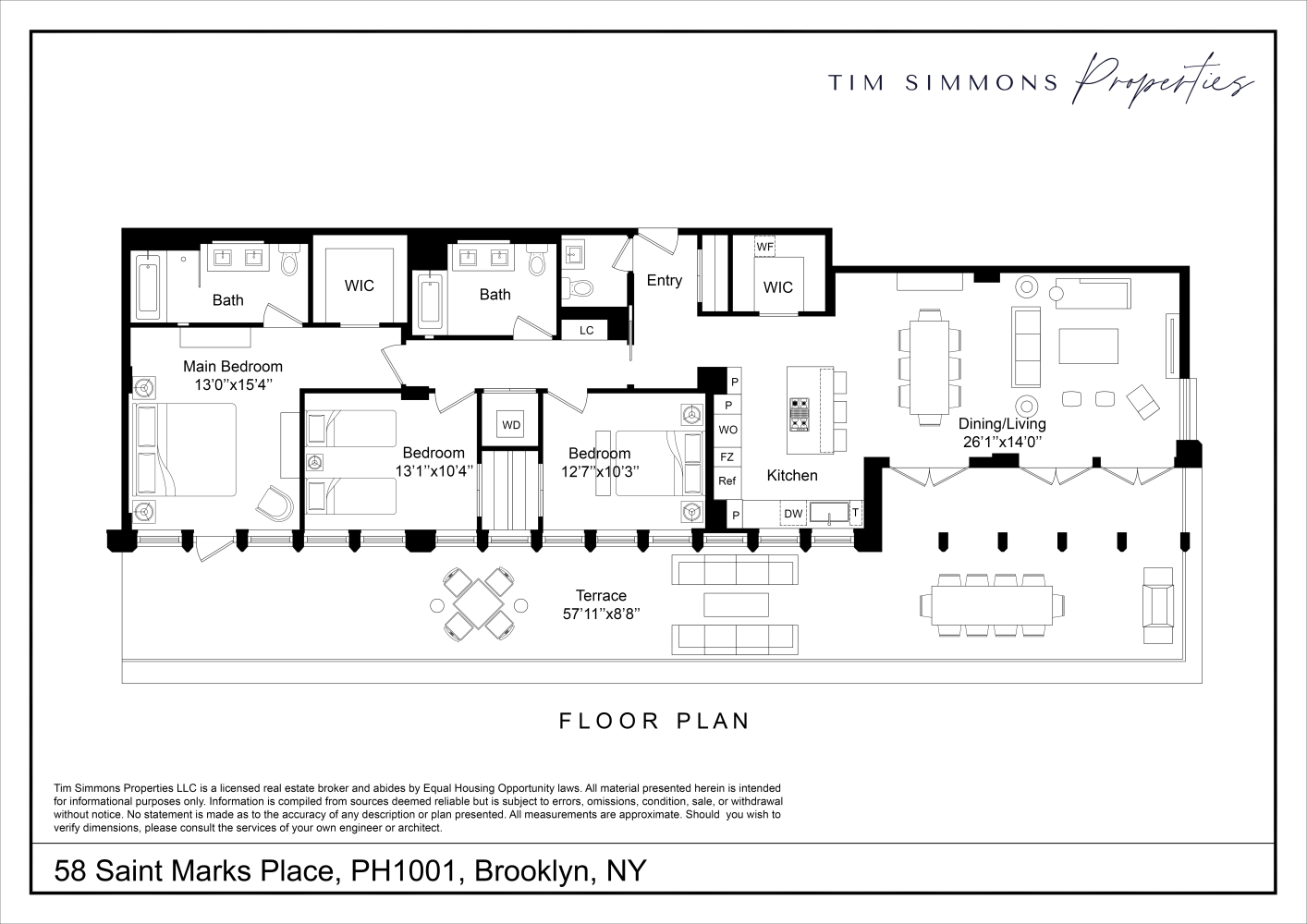 Floorplan for 58 St Marks Place, PH1001
