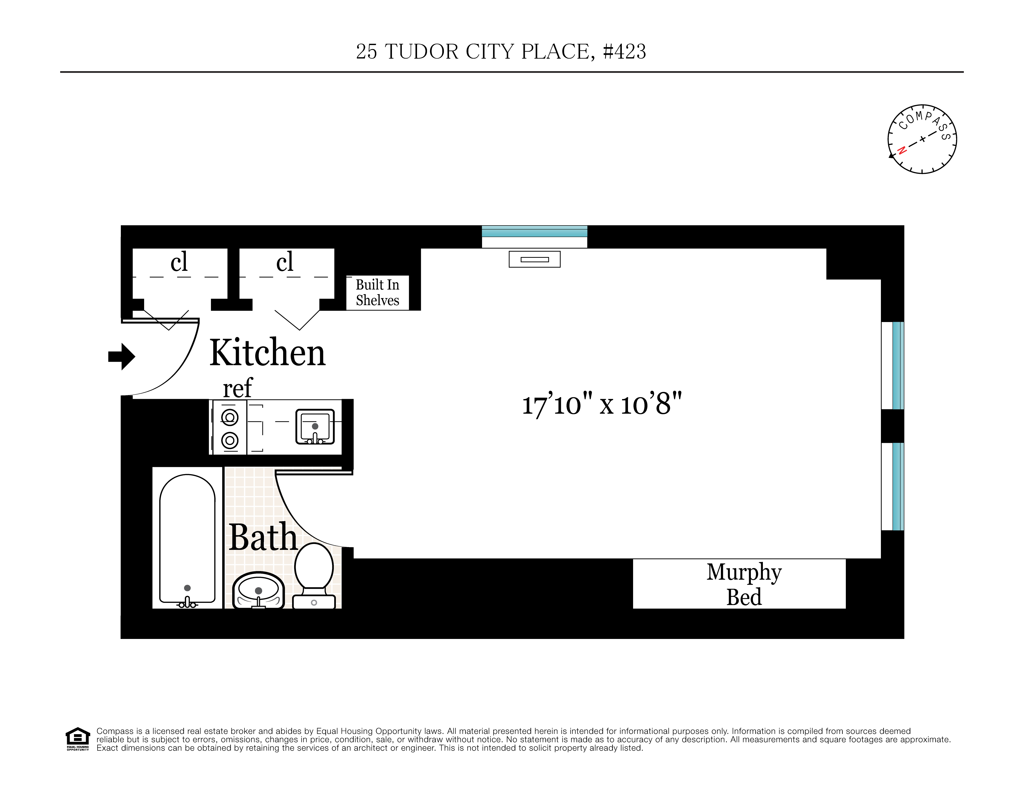 Floorplan for 25 Tudor City Place, 423