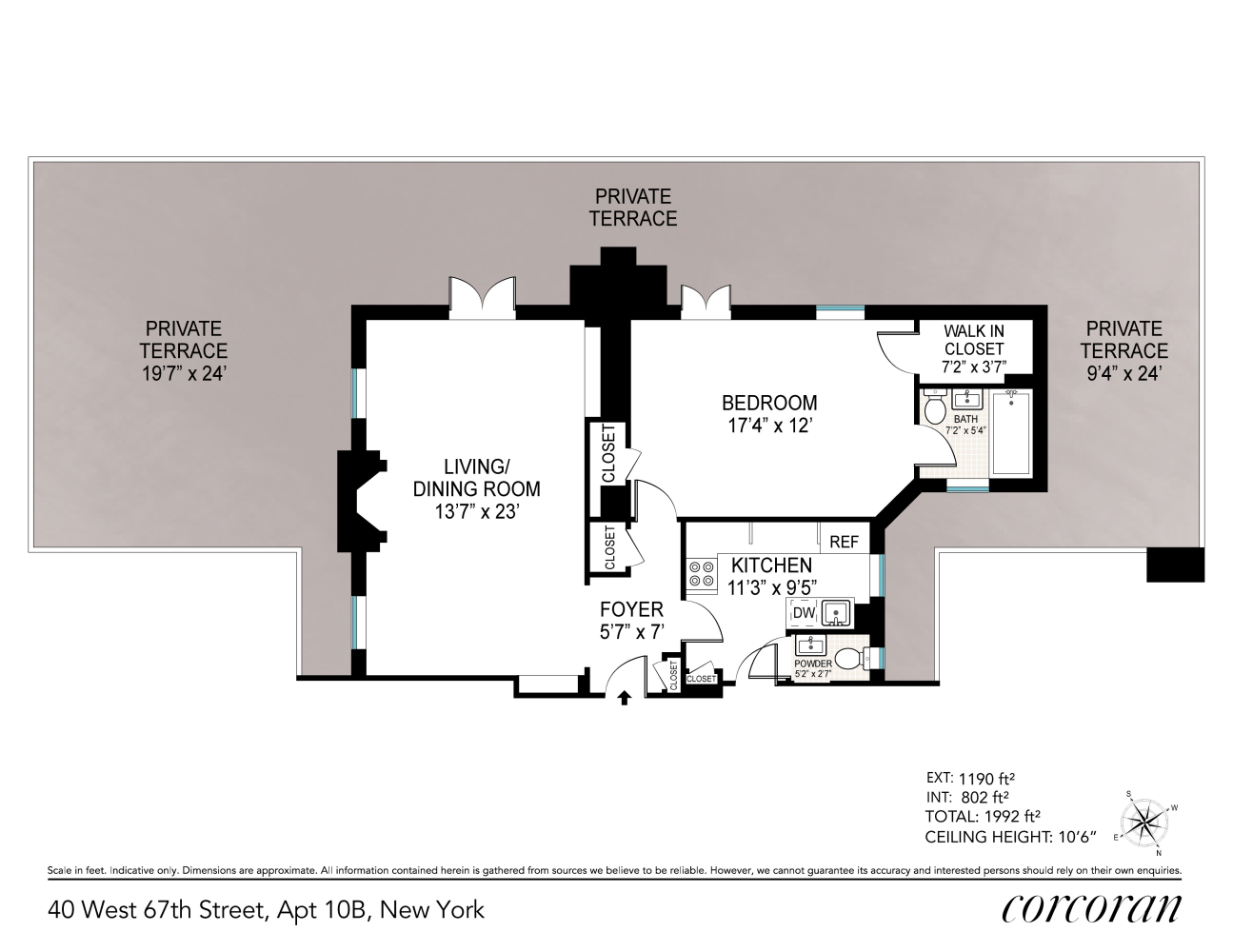 Floorplan for 40 West 67th Street, PH10B