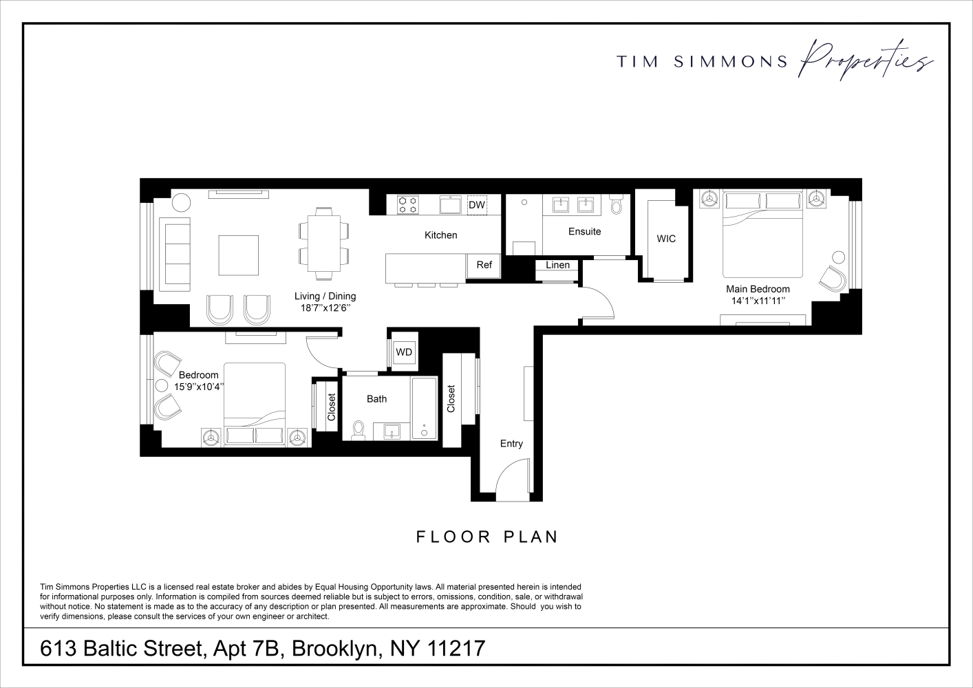 Floorplan for 613 Baltic Street, 7B