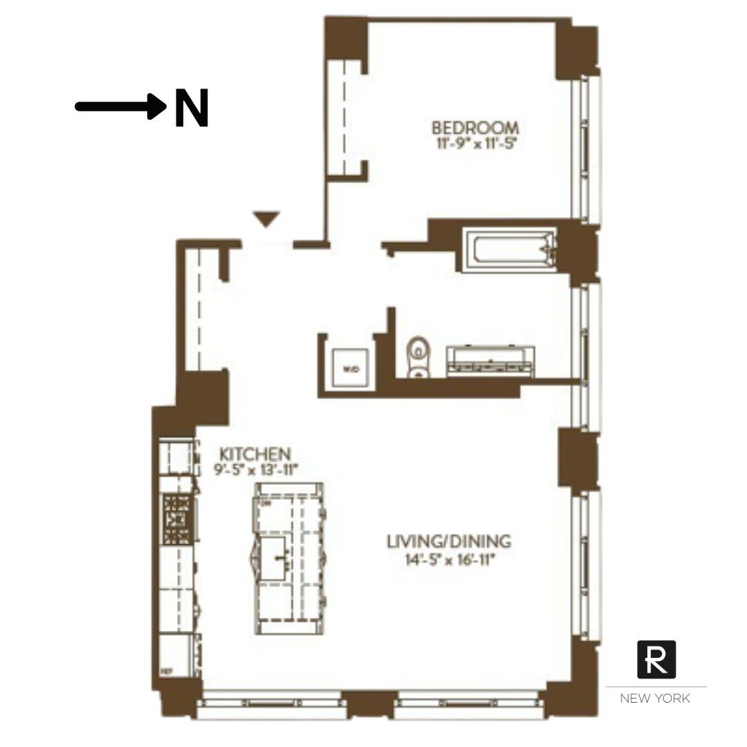 Floorplan for 959 1st Avenue, 20-B
