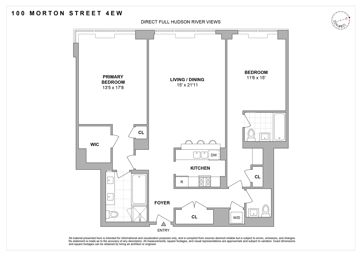 Floorplan for 1 Morton Square, 4EW