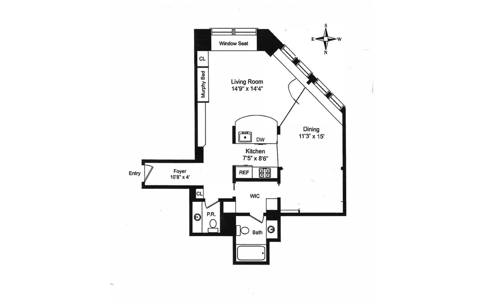 Floorplan for 150 West 56th Street, 4410
