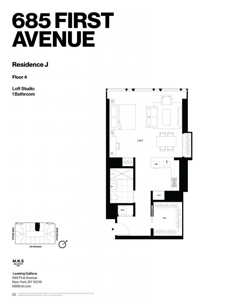 Floorplan for 685 1st Avenue, 4-J