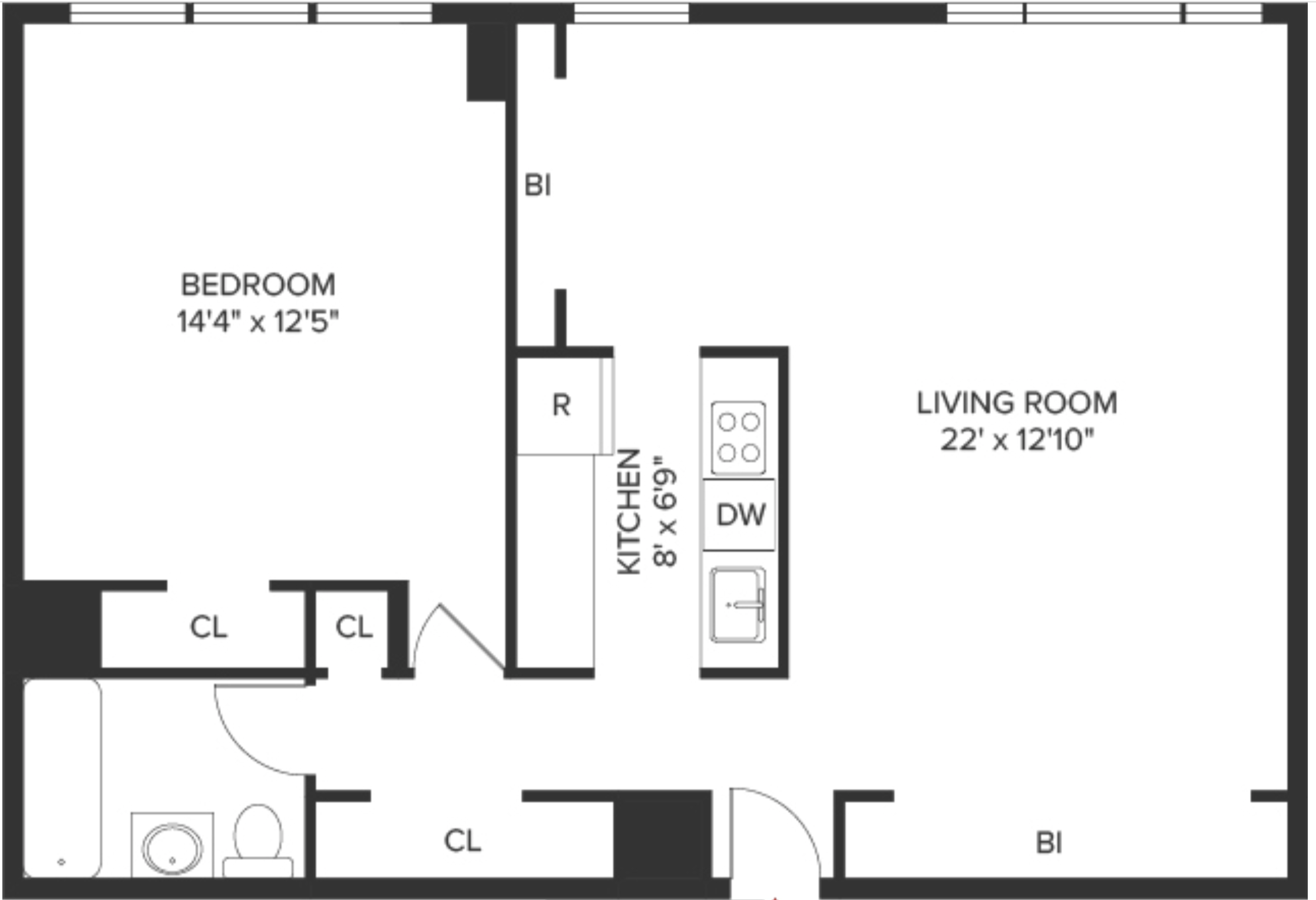 Floorplan for 32 Gramercy Park, 16C
