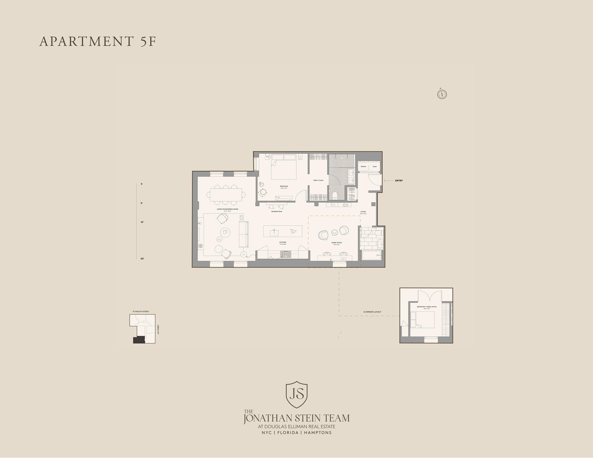 Floorplan for 168 Plymouth Street, 5F