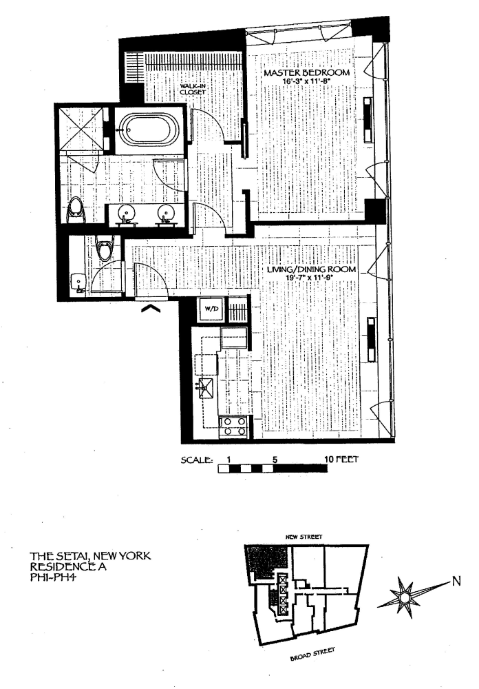 Floorplan for 40 Broad Street, PH2A