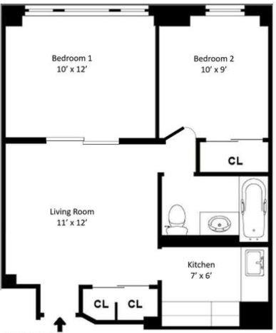 Floorplan for 210 East 47th Street, 8-B