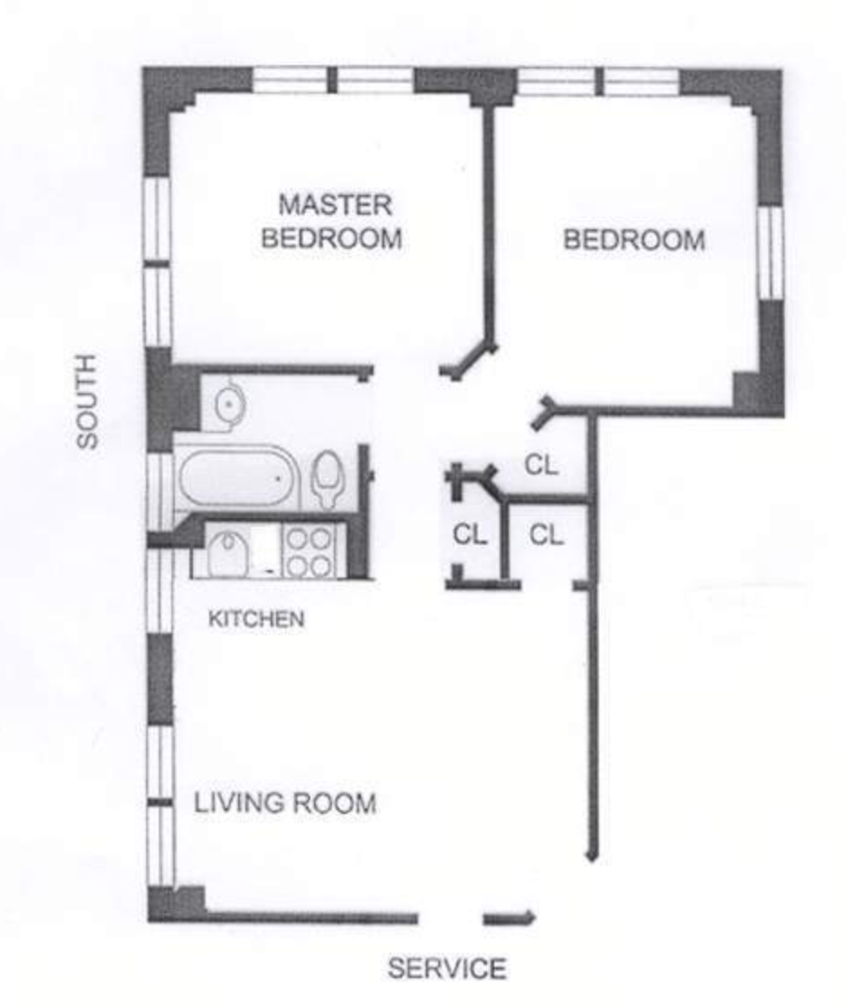 Floorplan for 365 West 20th Street, 14E