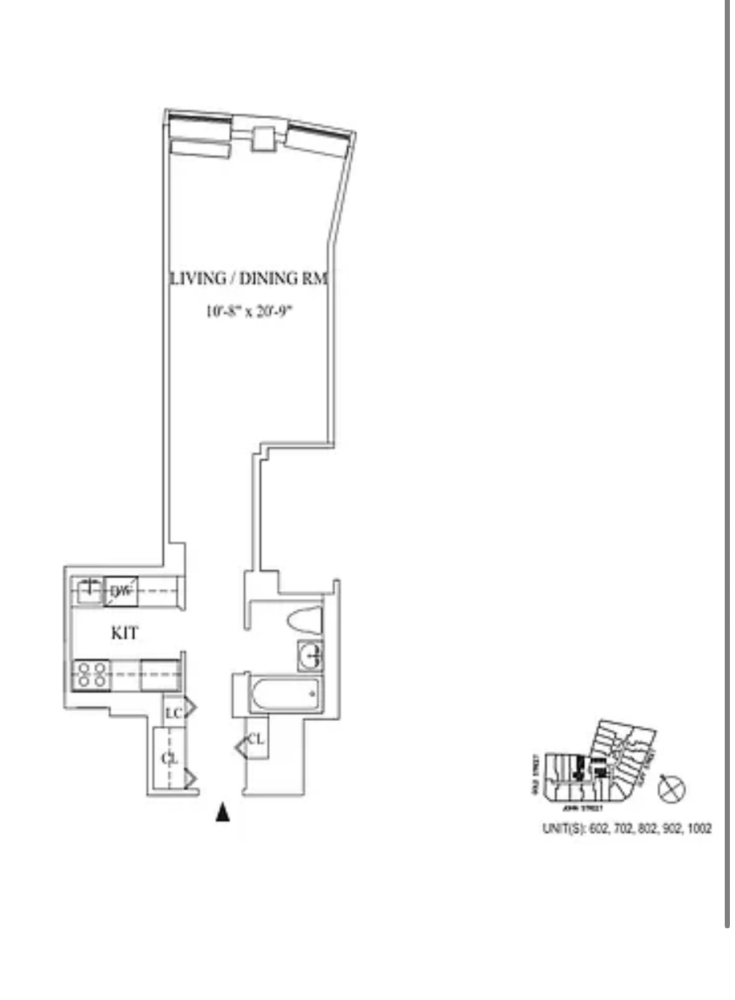 Floorplan for 99 John Street, 1002