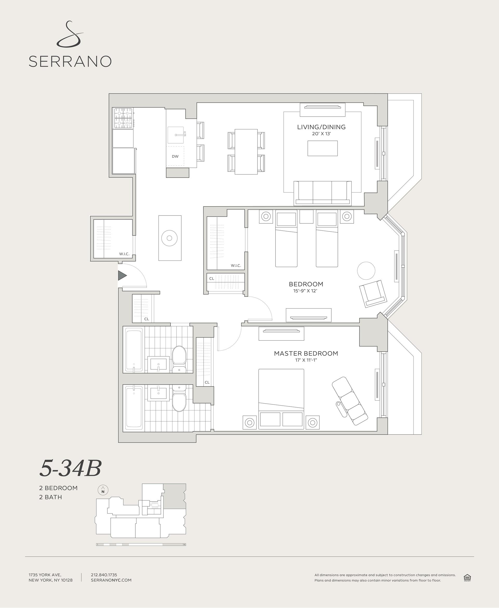 Floorplan for 1735 York Avenue, 21B