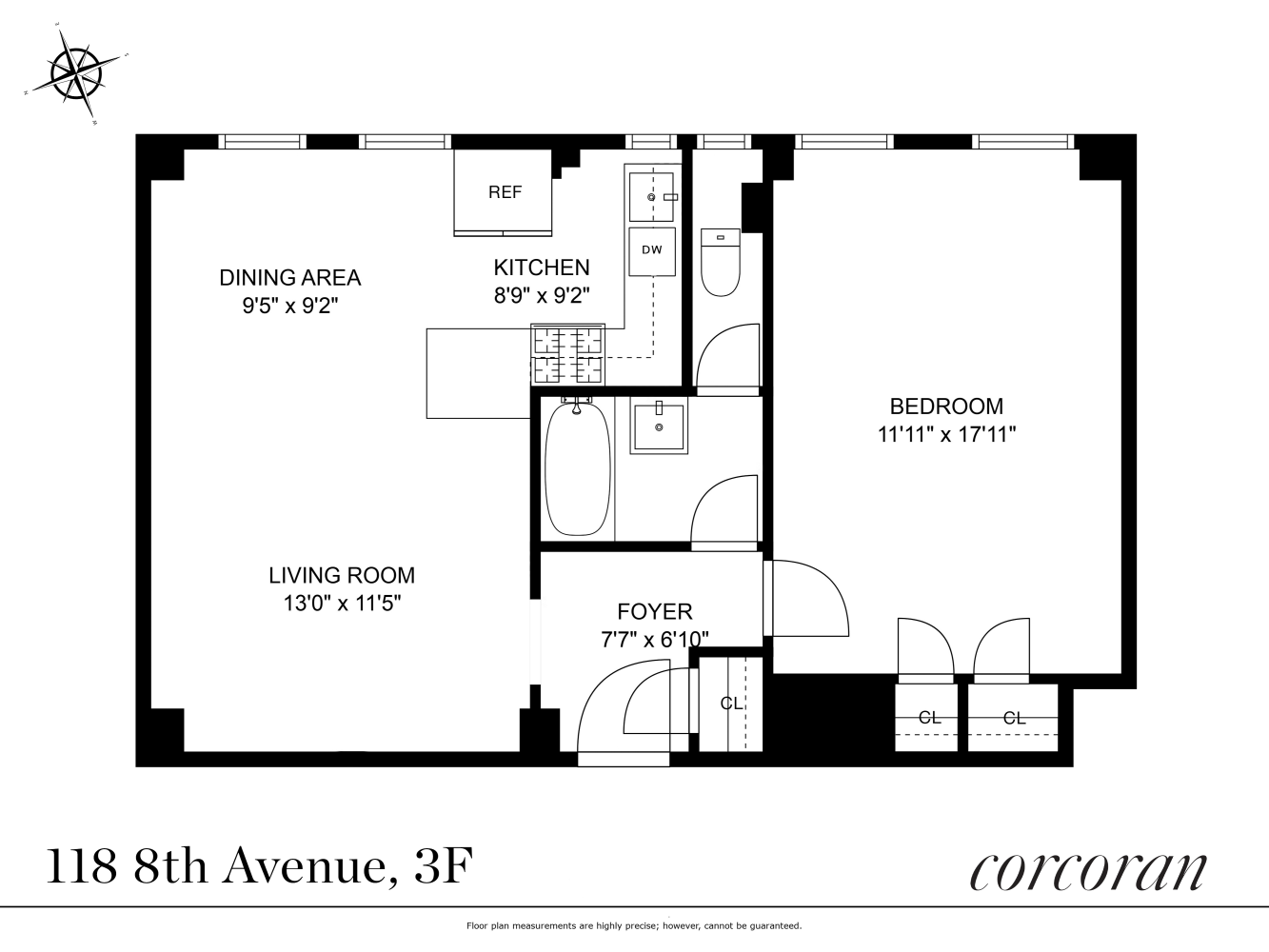 Floorplan for 118 8th Avenue, 3F