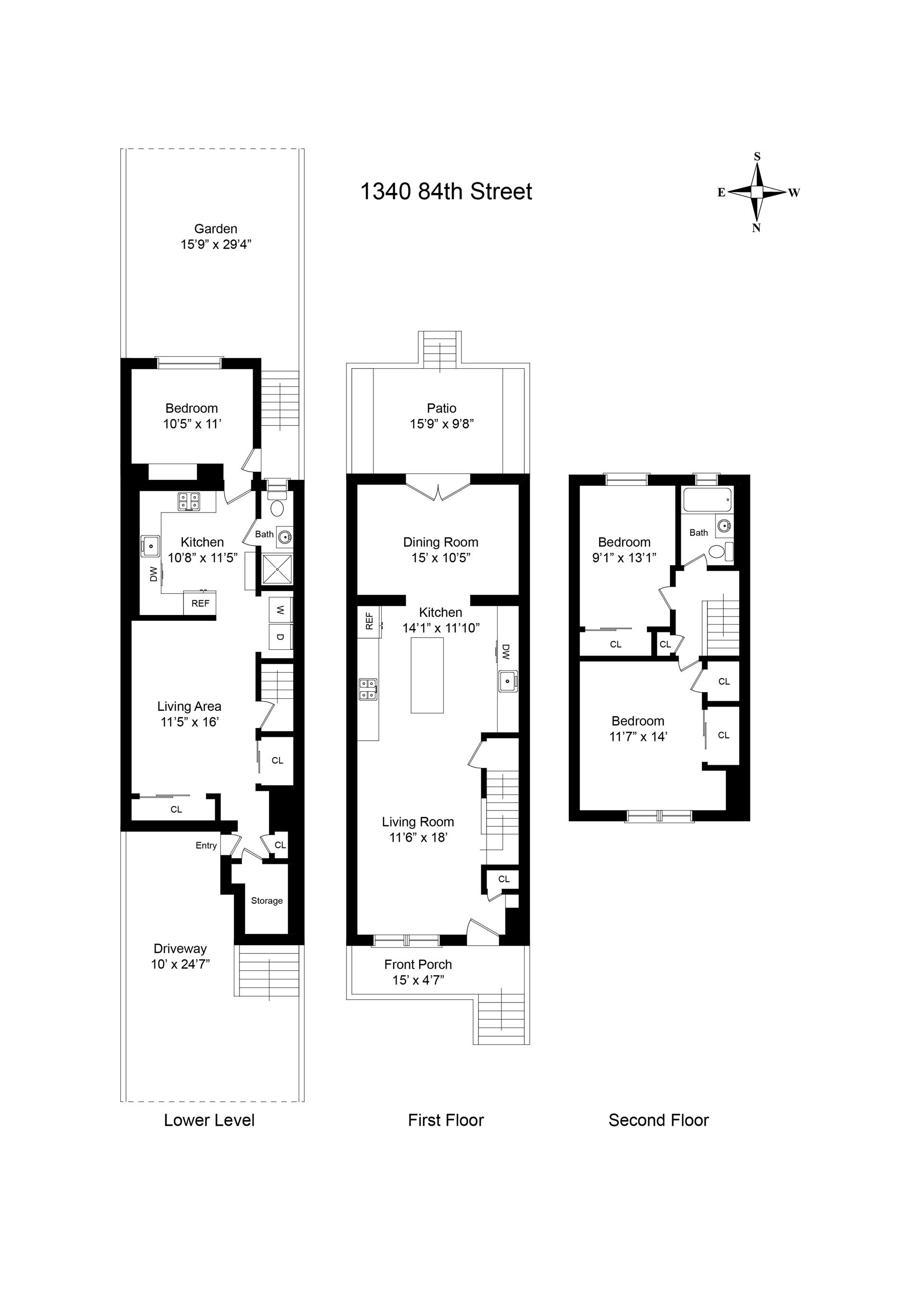 Floorplan for 1340 84th Street