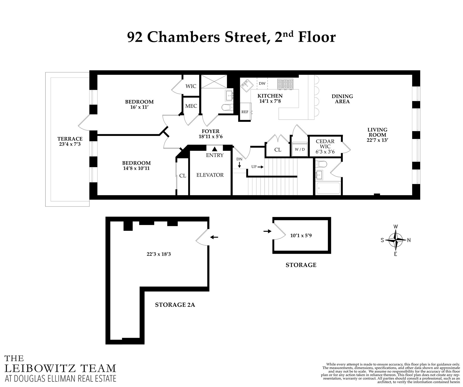 Floorplan for 92 Chambers Street, 2