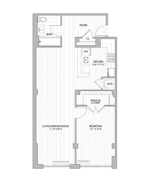 Floorplan for 117 West 123rd Street, 2D