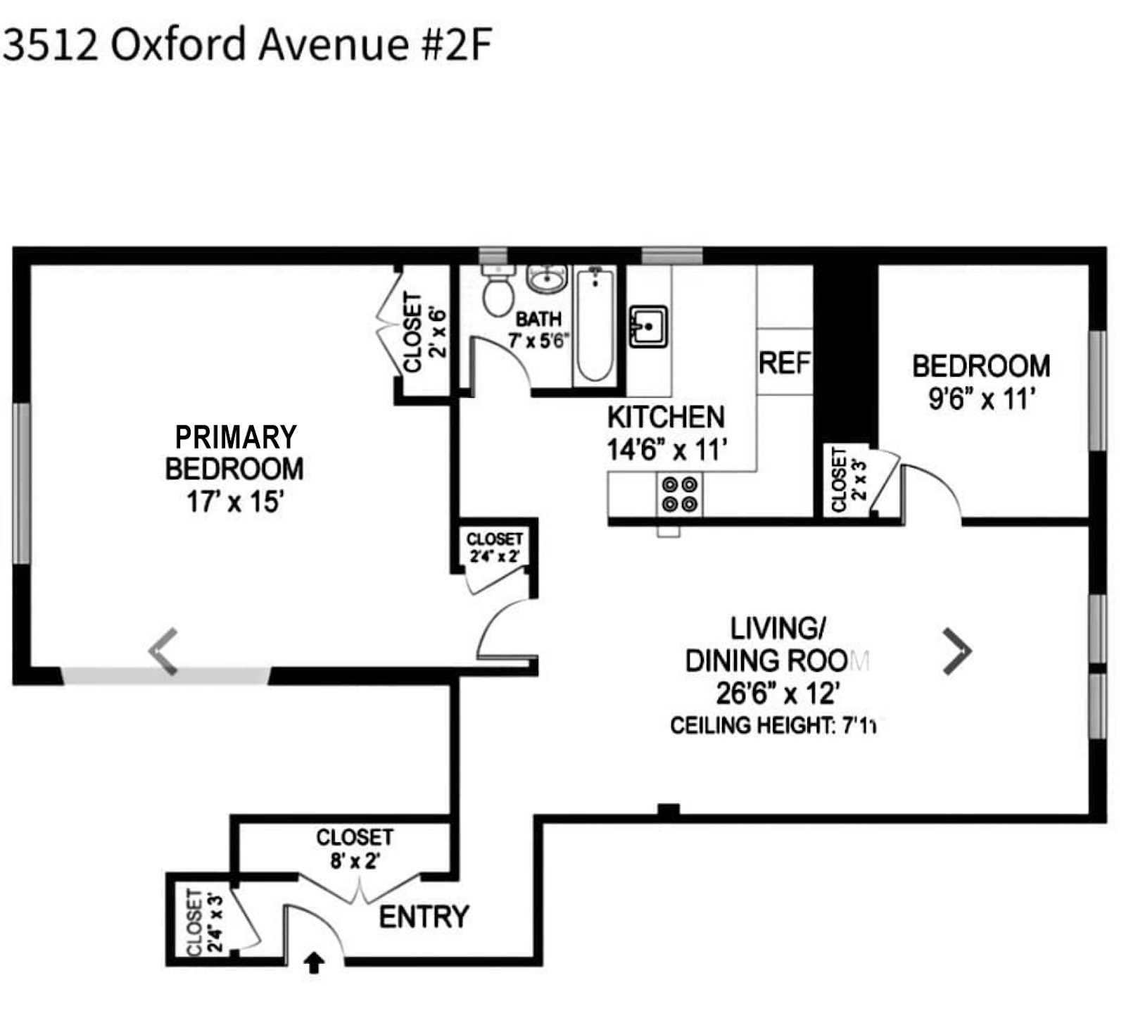 Floorplan for 3512 Oxford Avenue, 2F
