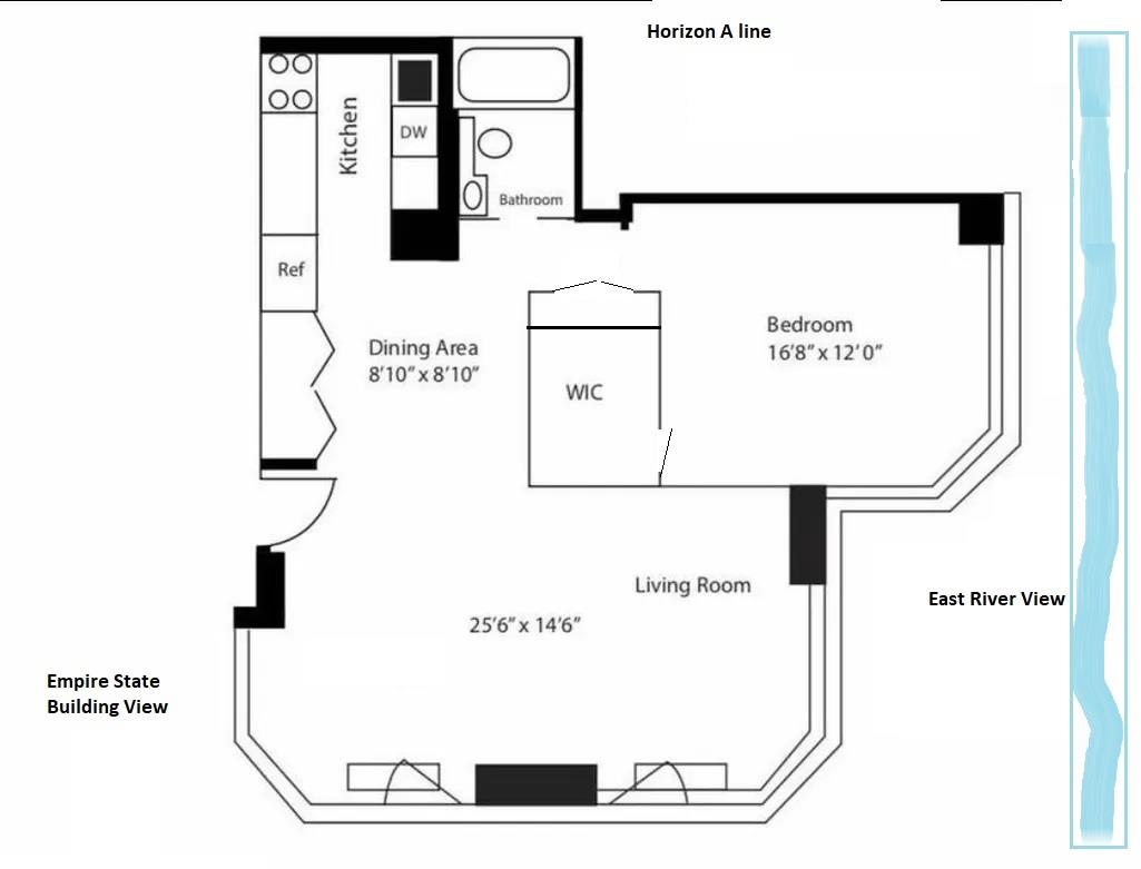 Floorplan for 415 East 37th Street, 24-A
