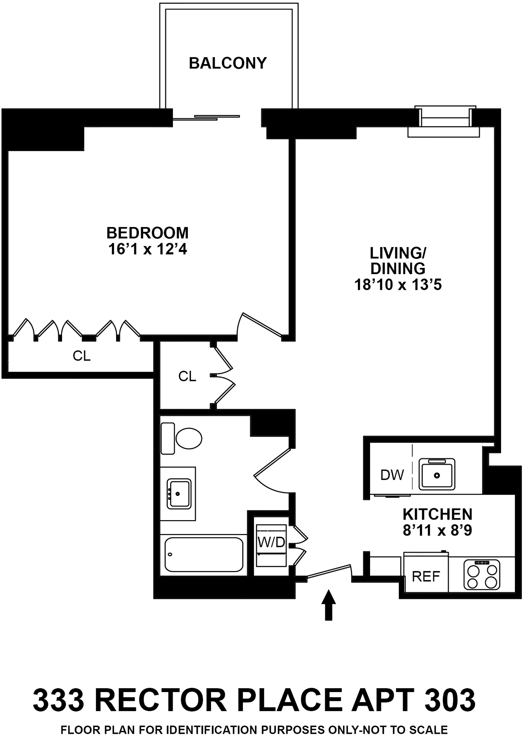 Floorplan for 333 Rector Place, 303