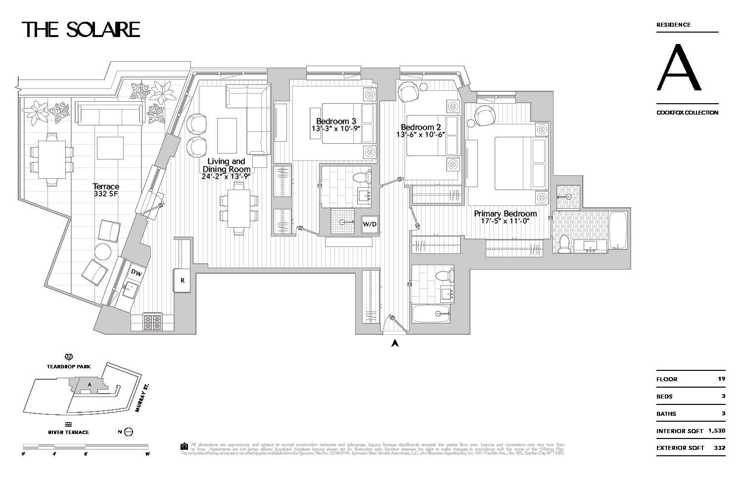 Floorplan for 20 River Terrace, 19A