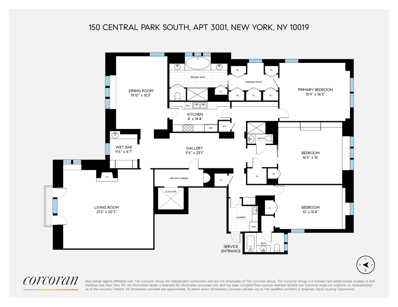 Floorplan for 150 Central Park, 3001