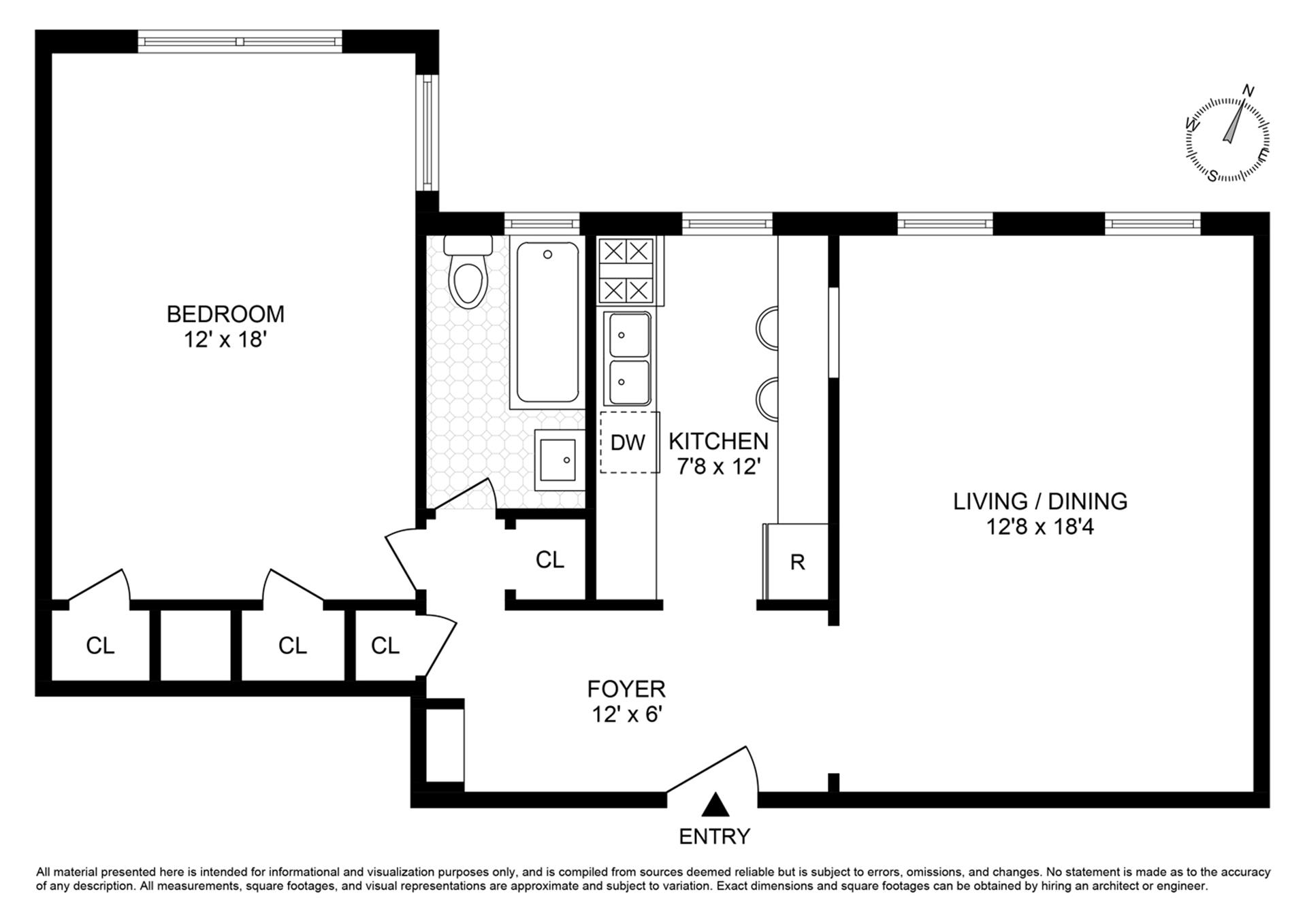 Floorplan for 1710 H Avenue, F5