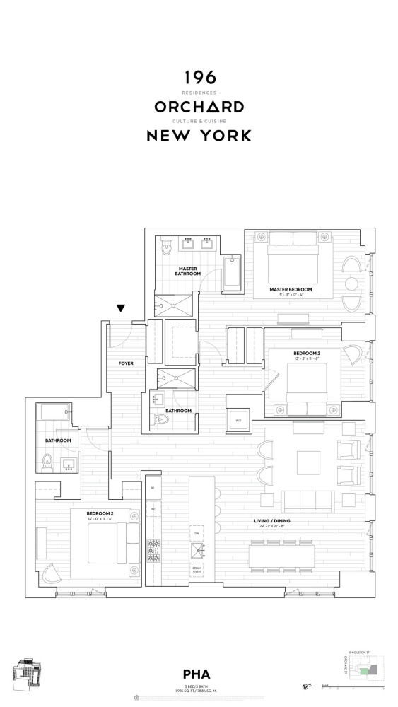 Floorplan for 196 Orchard Street, PHA