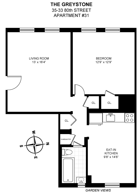 35-33 80TH Street, New York, NY 11372, 1 Bedroom Bedrooms, 4 Rooms Rooms,1 BathroomBathrooms,Residential,For Sale,80TH,RPLU-5122978953