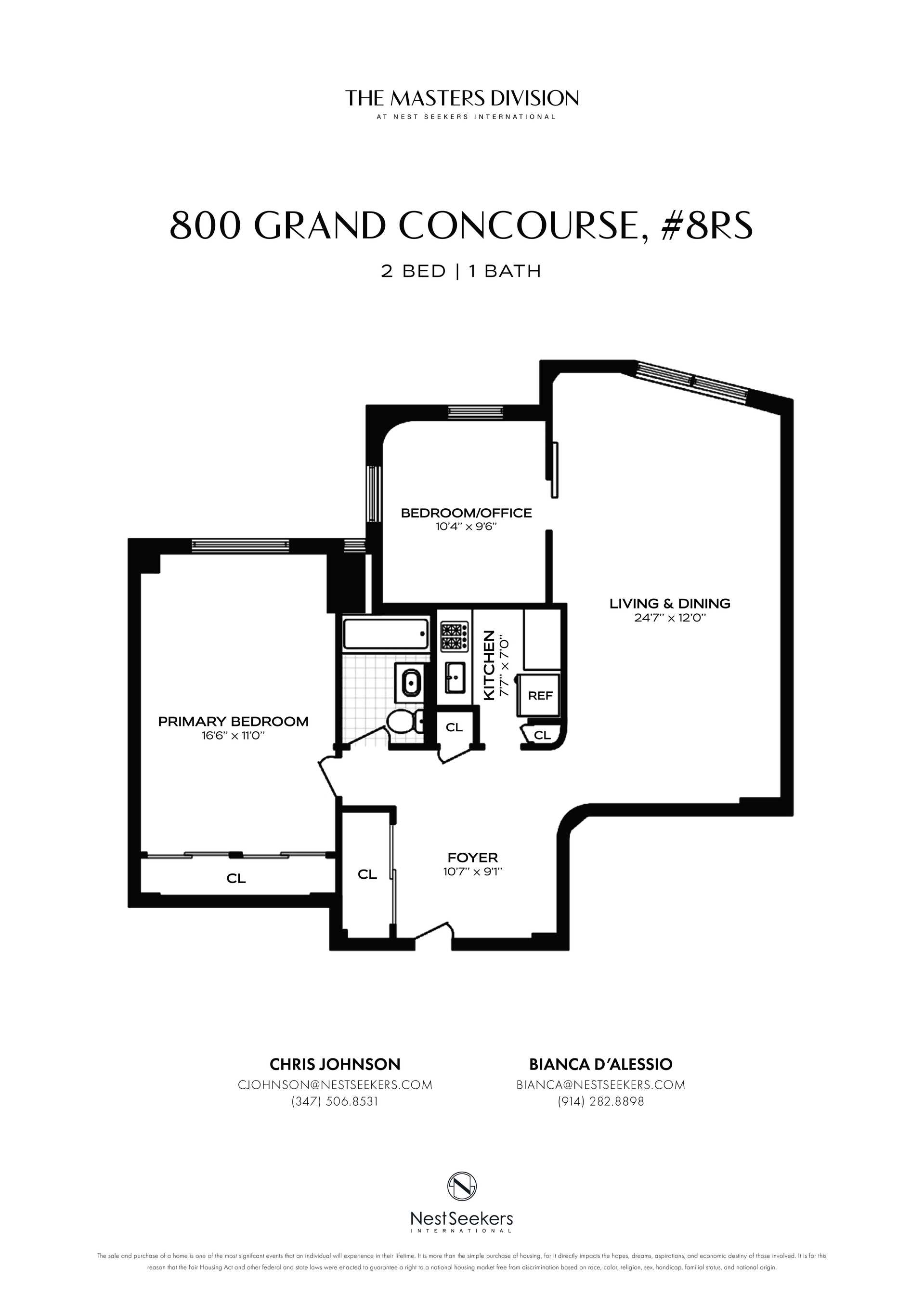 800 Grand Concourse, New York, NY 10451, 2 Bedrooms Bedrooms, 4 Rooms Rooms,1 BathroomBathrooms,Residential,For Sale,Grand Concourse,OLRS-2085171