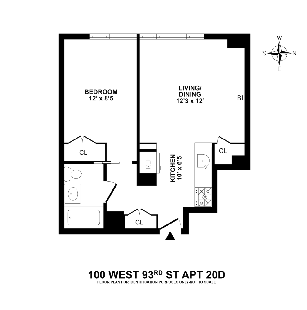 Floorplan for 100 West 93rd Street, 20D