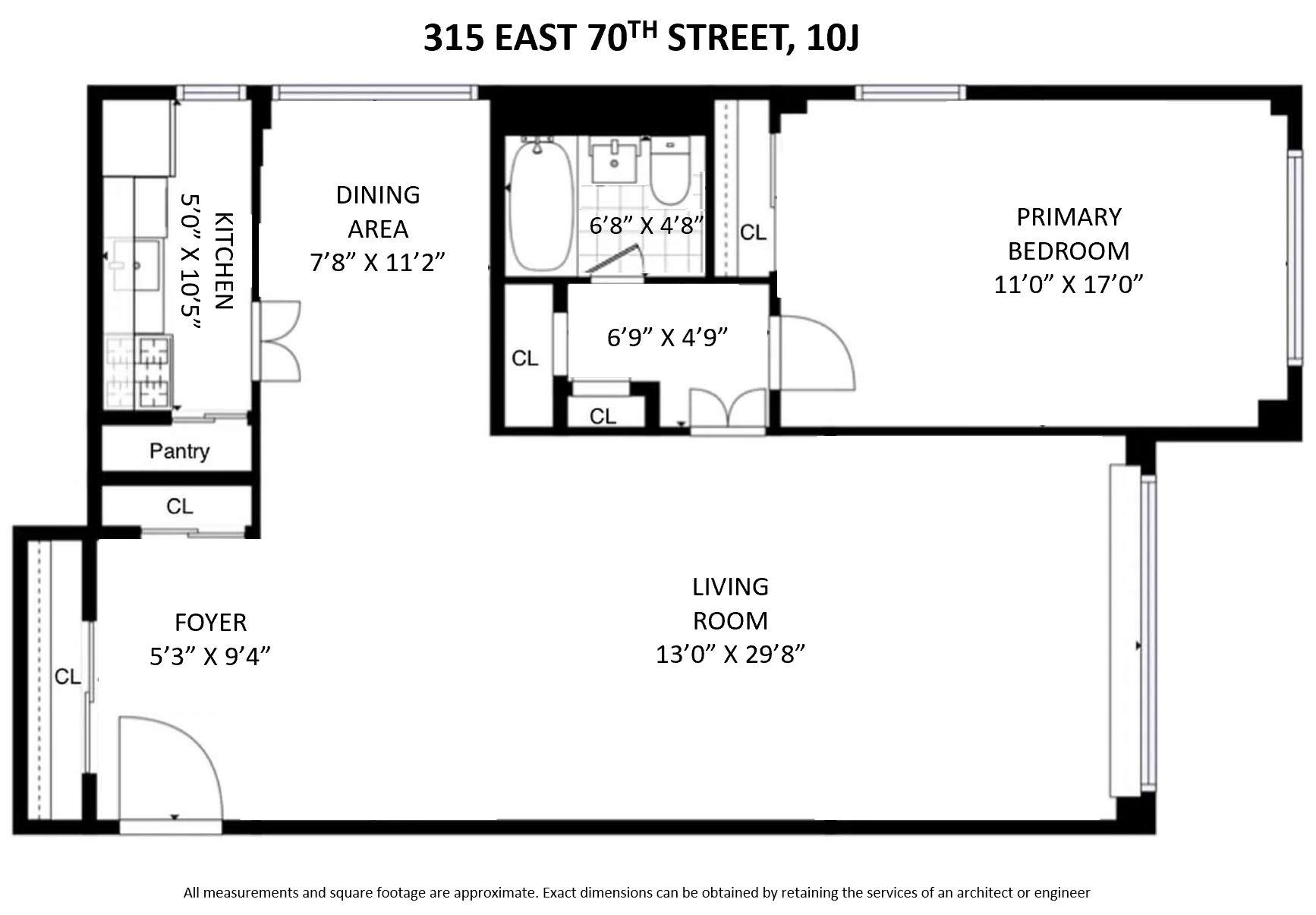 Floorplan for 315 East 70th Street, 10-J