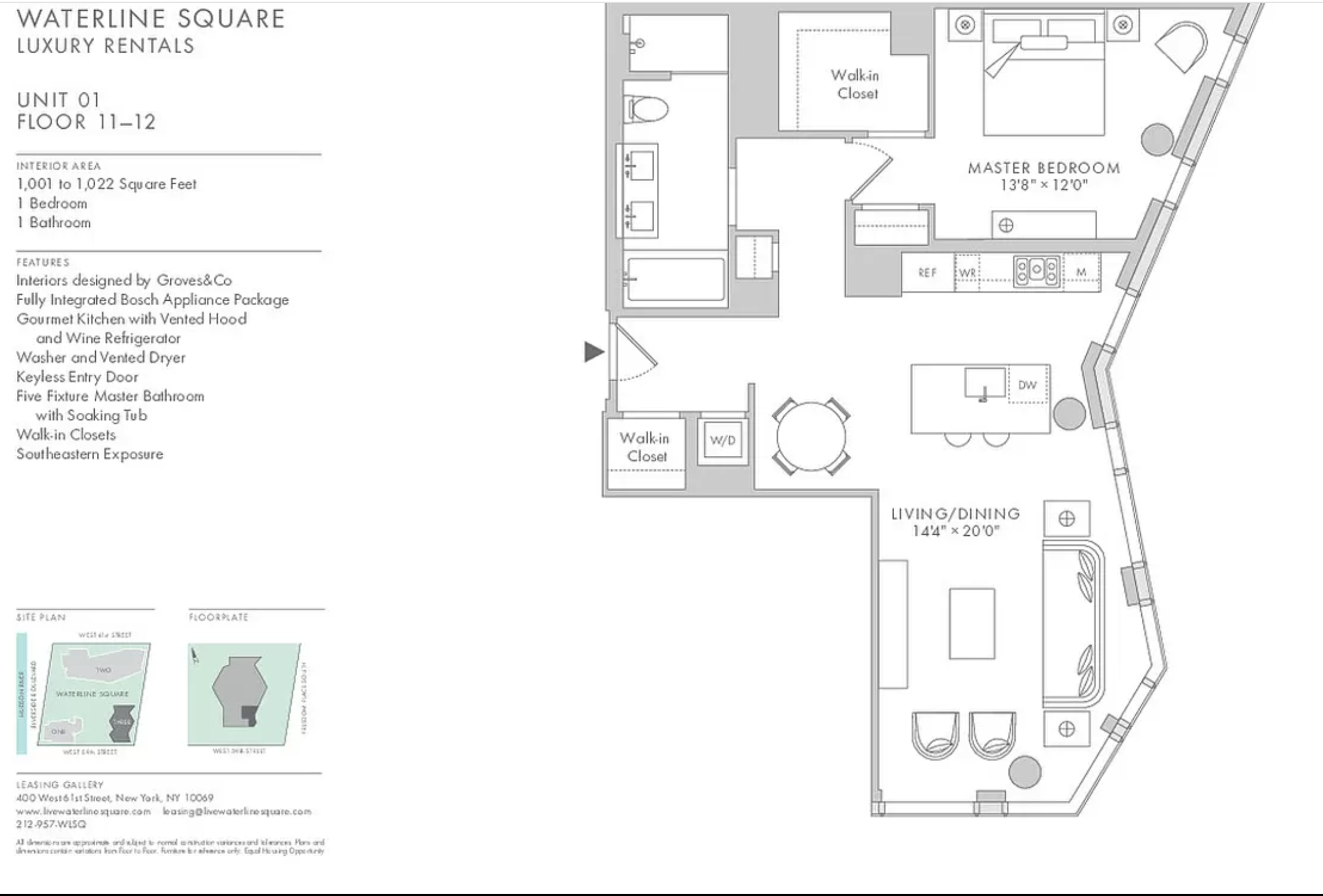 Floorplan for 635 West 59th Street, 1101