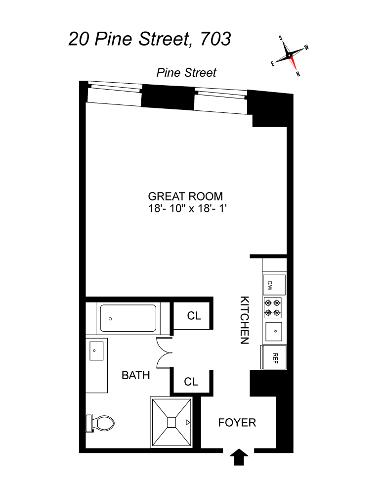 Floorplan for 20 Pine Street, 703