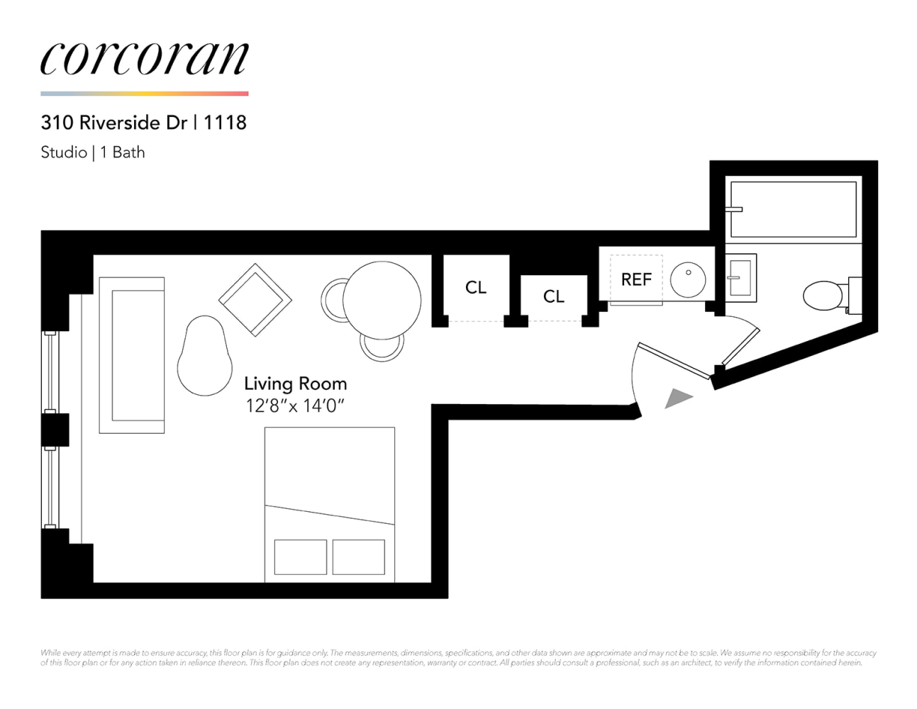 310 RIVERSIDE Drive, New York, NY 10025, 2 Rooms Rooms,1 BathroomBathrooms,Residential,For Sale,RIVERSIDE,RPLU-33422937228