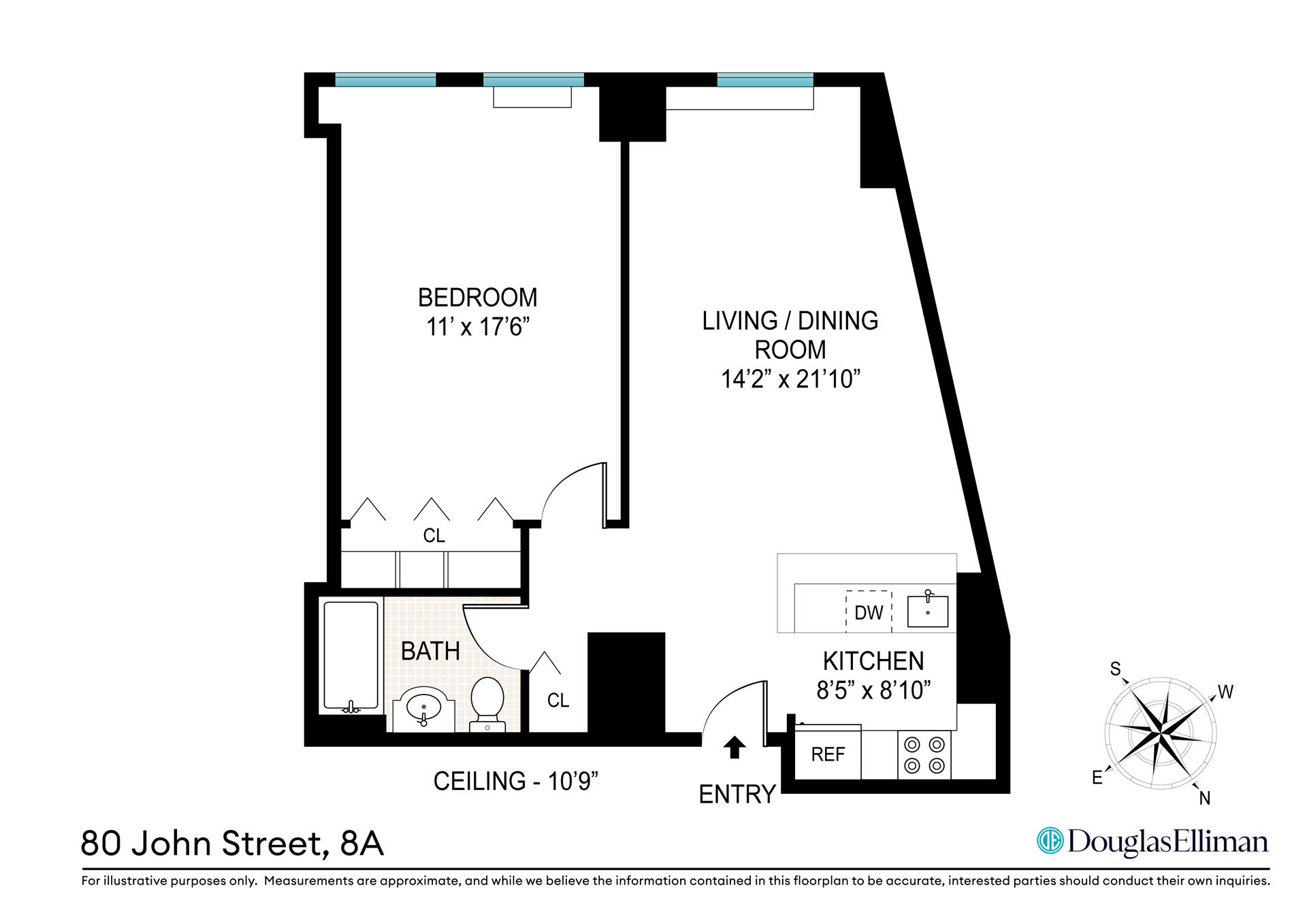 Floorplan for 80 John Street, 8A