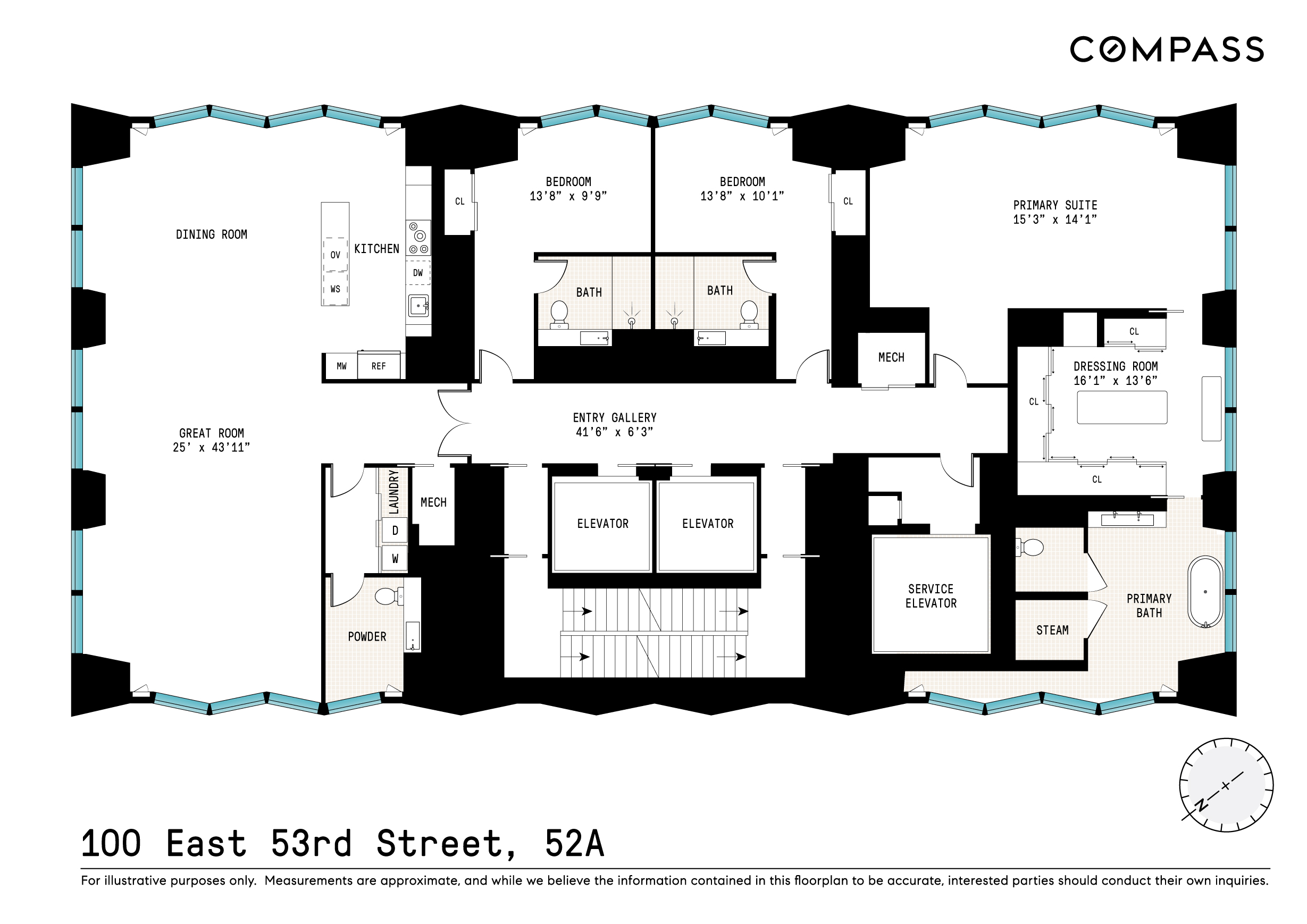 Floorplan for 100 East 53rd Street, 52A