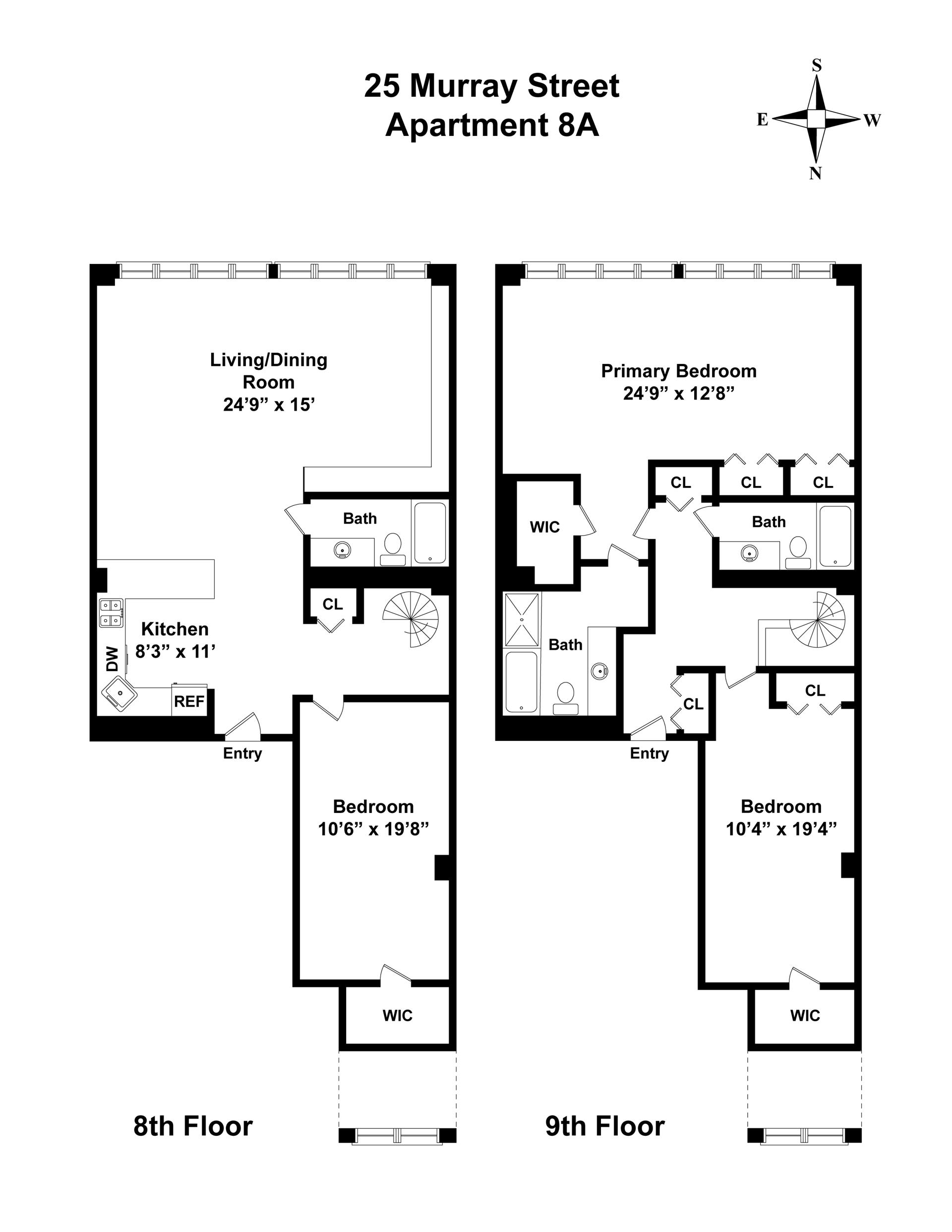 Floorplan for 25 Murray Street, 8A