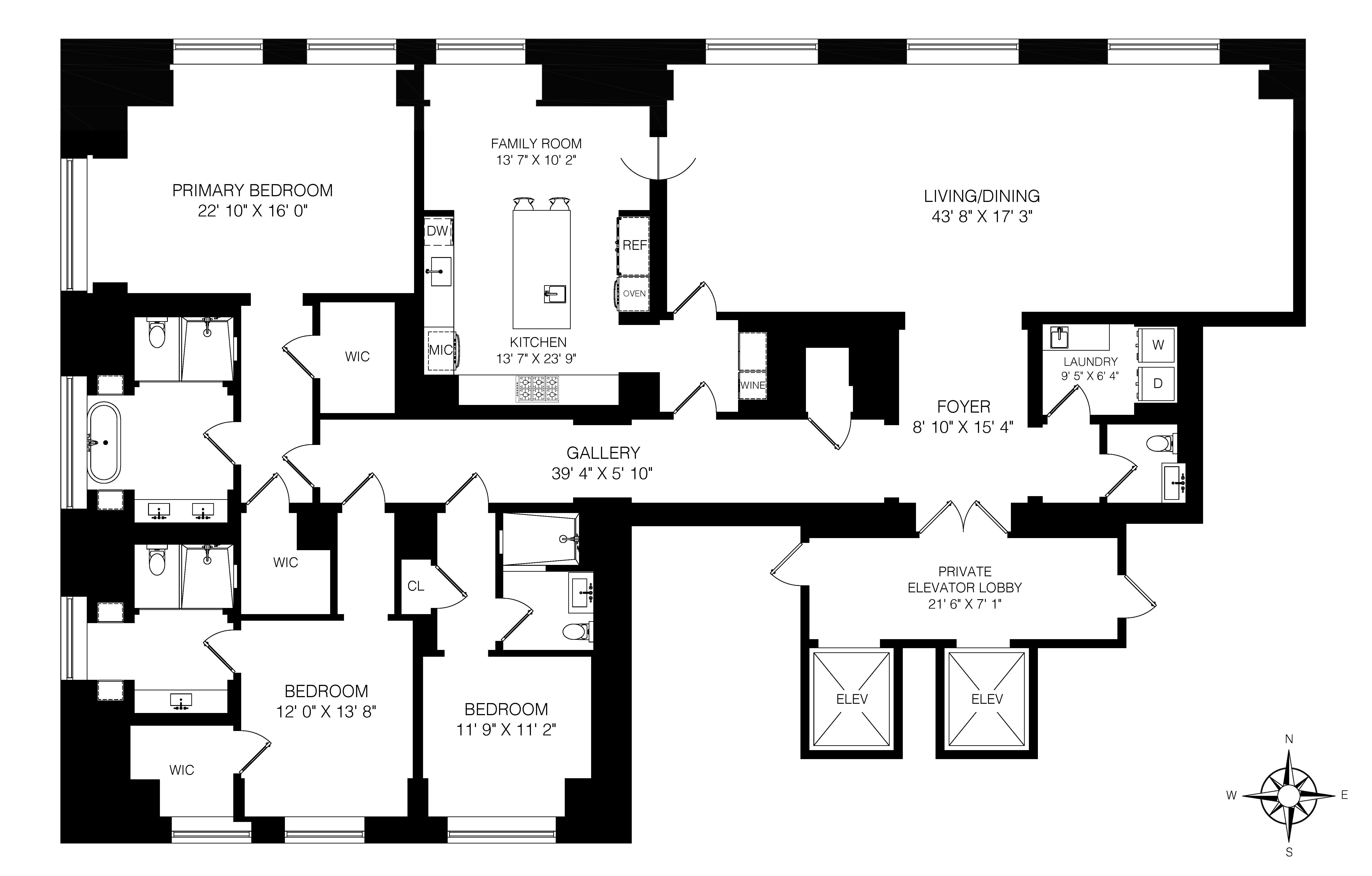 Floorplan for 220 Central Park, 59-A