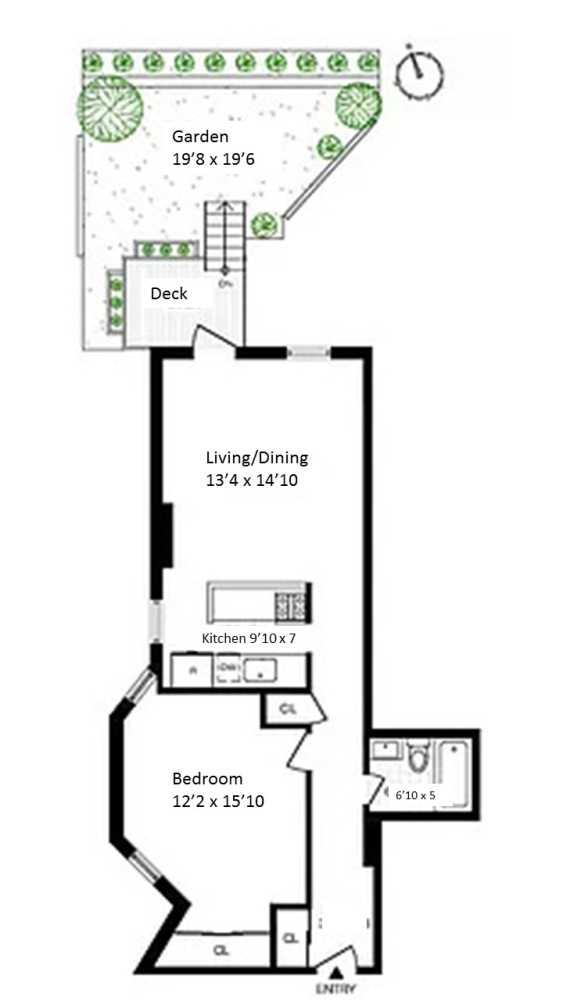 Floorplan for 195 Garfield Place, 1K