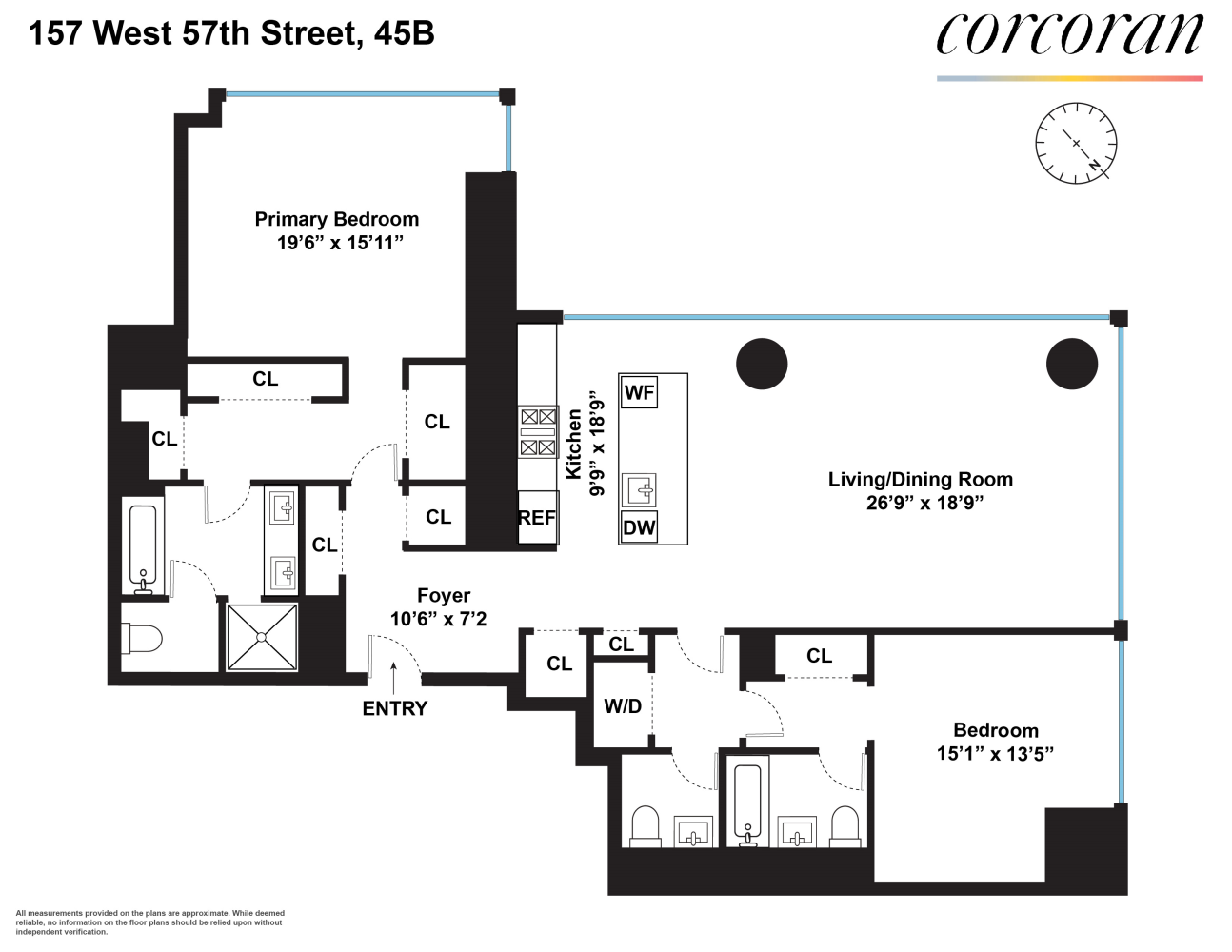 Floorplan for 157 West 57th Street, 45B